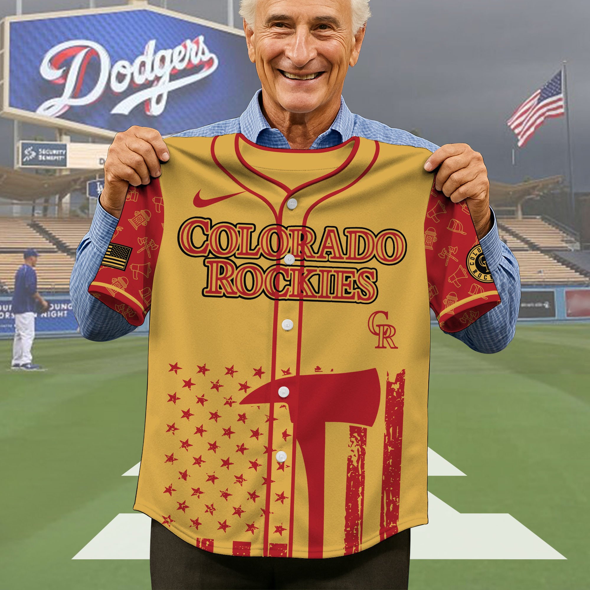 Alternative view of Colorado Rockies Baseball Shirt x Firefighter Appreciation Night Jersey Editions Limited 2025, Baseball Shirt For Sport Fan, Sport Gifts ETRG-05082175
