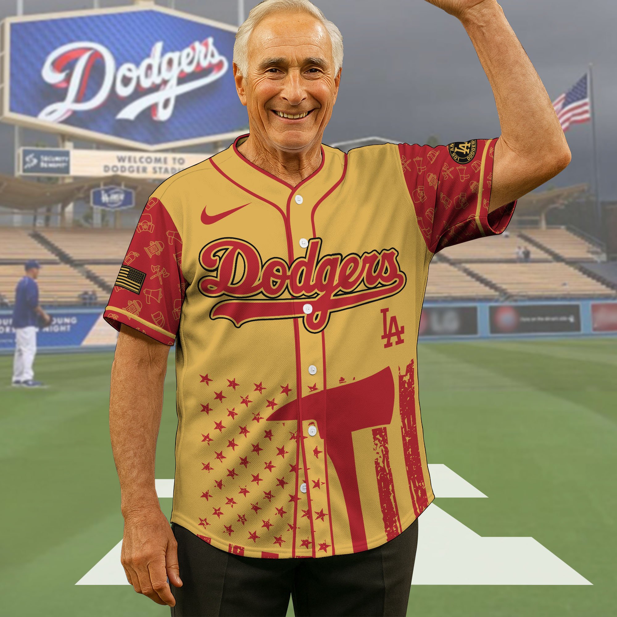 Los Angeles Dodgers Baseball Shirt x Firefighter Appreciation Night Jersey Editions Limited 2025, Baseball Shirt For Sport Fan, Sport Gifts ETRG-05082175