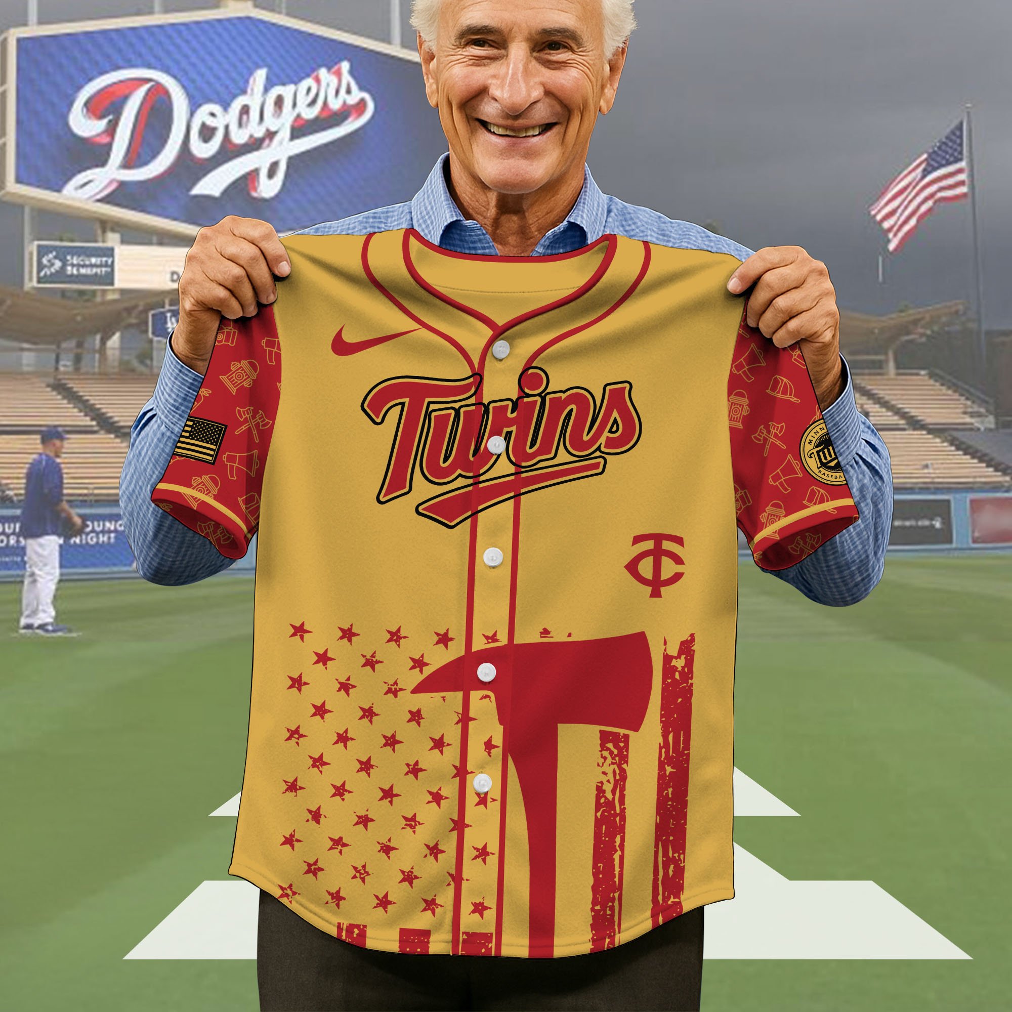 Alternative view of Minnesota Twins Baseball Shirt x Firefighter Appreciation Night Jersey Editions Limited 2025, Baseball Shirt For Sport Fan, Sport Gifts ETRG-05082175