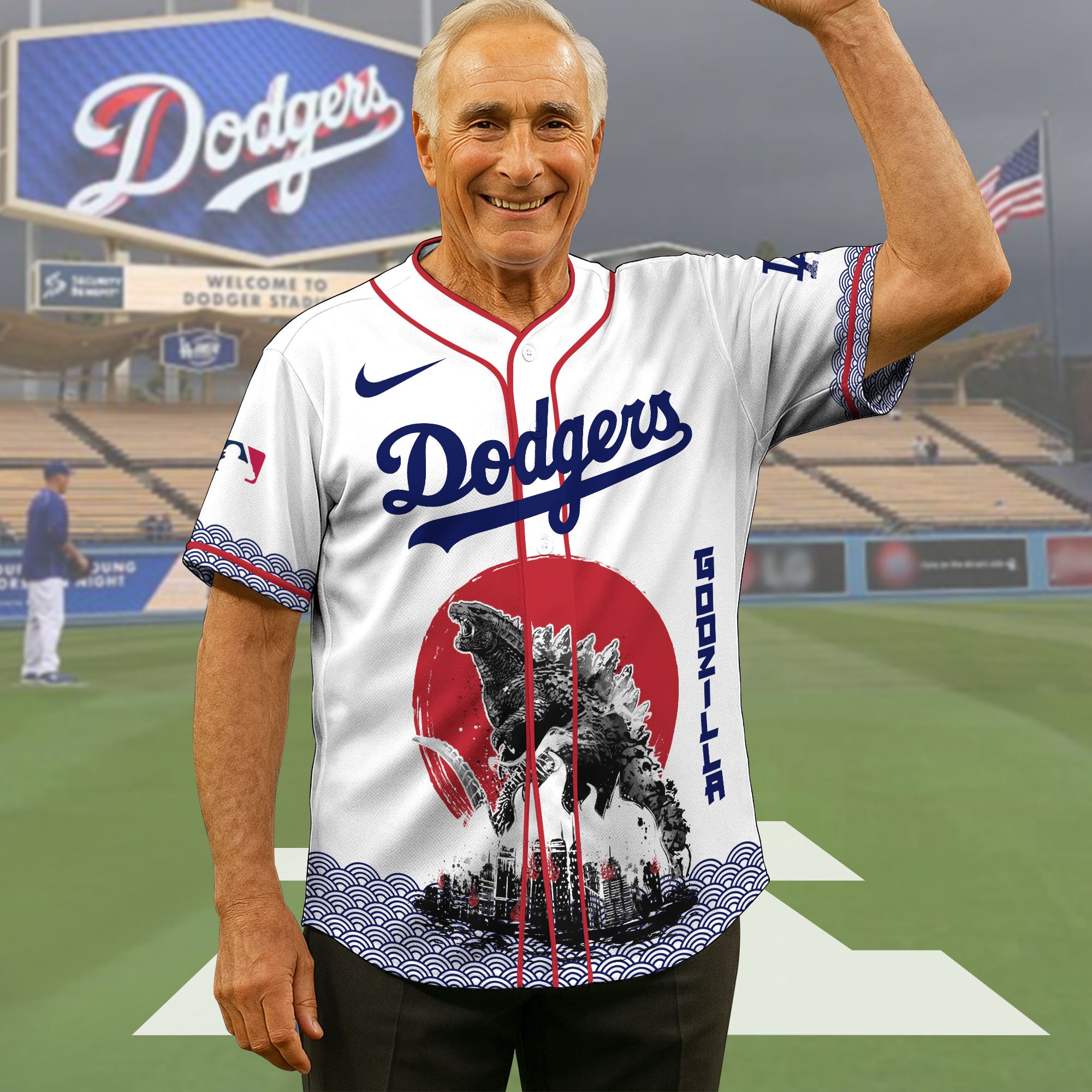 Los Angeles Dodgers Baseball Shirt x Godzilla, Baseball Jersey Editions Limited 2025, Sport Team Shirts, Sport Gifts ETRG-05082177