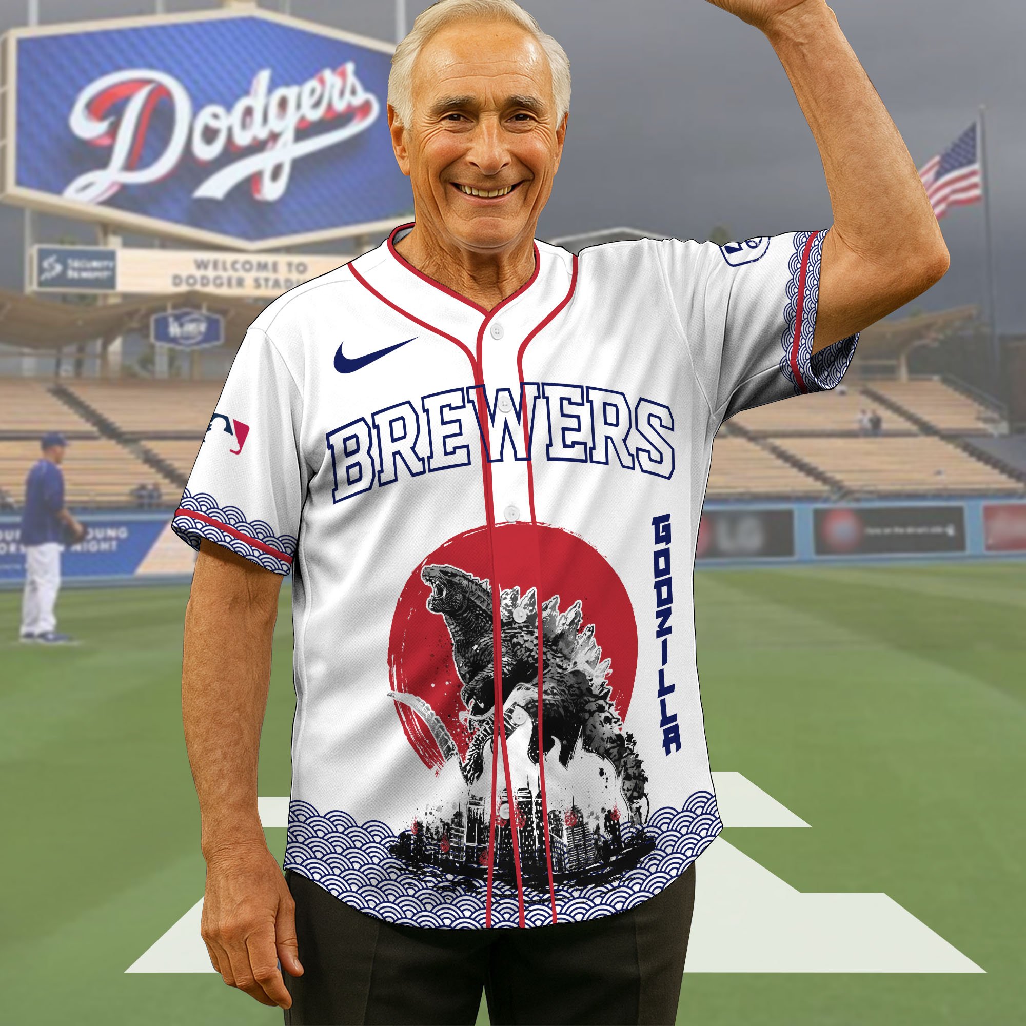 Milwaukee Brewers Baseball Shirt x Godzilla, Baseball Jersey Editions Limited 2025, Sport Team Shirts, Sport Gifts ETRG-05082177