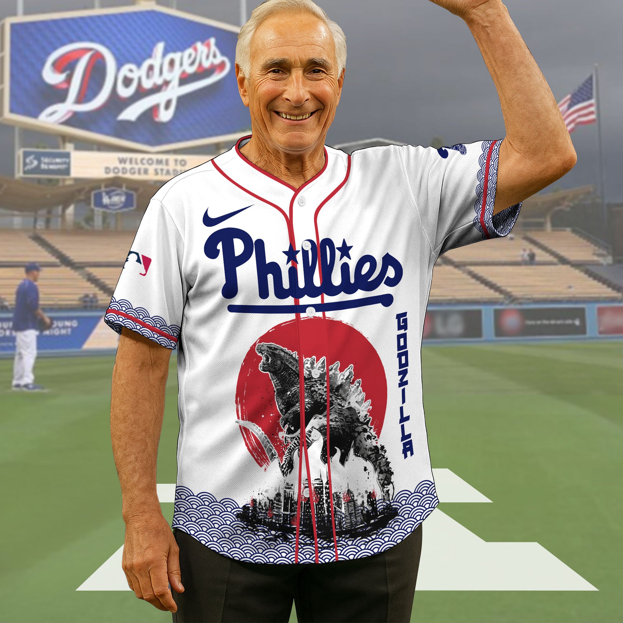 Philadelphia Phillies Baseball Shirt x Godzilla, Baseball Jersey Editions Limited 2025, Sport Team Shirts, Sport Gifts ETRG-05082177