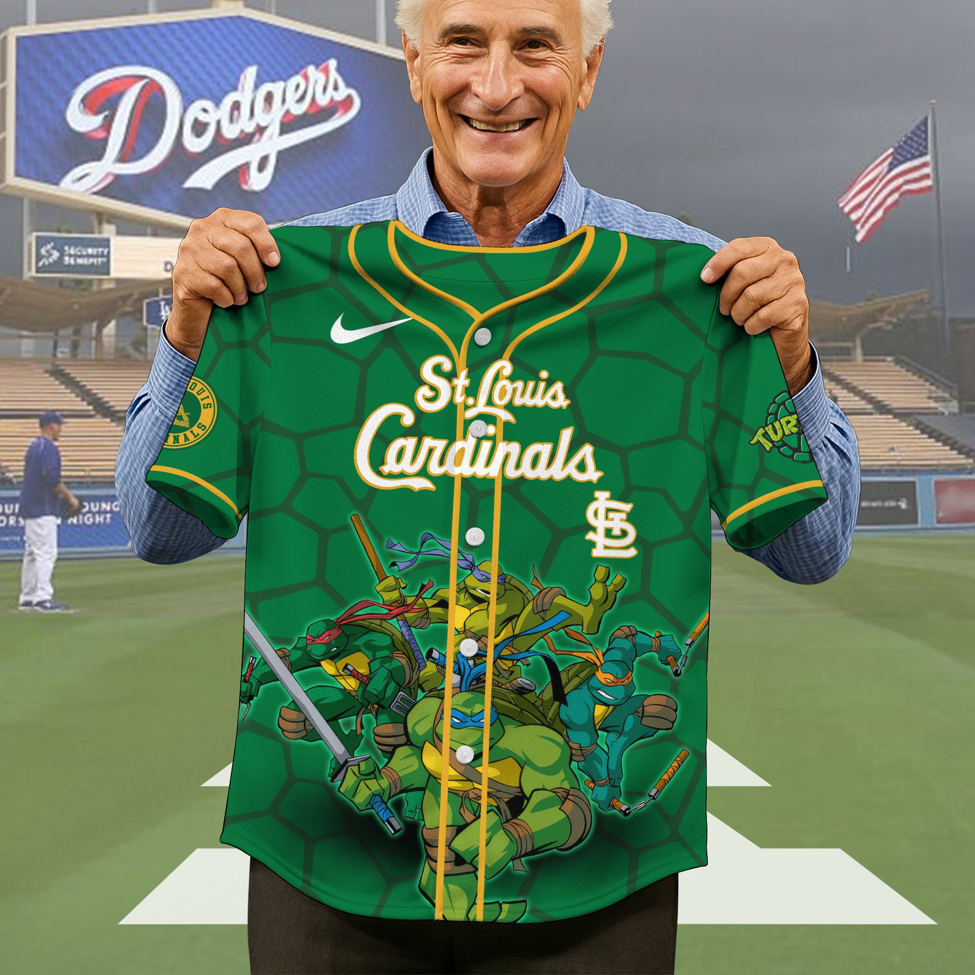 Alternative view of St. Louis Cardinals Baseball Shirt x Teenage Mutant Ninja Turtles , Baseball Jersey Editions Limited 2025, Baseball Shirt For Sport Fan, Gift Sport Fans ETRG-05082179