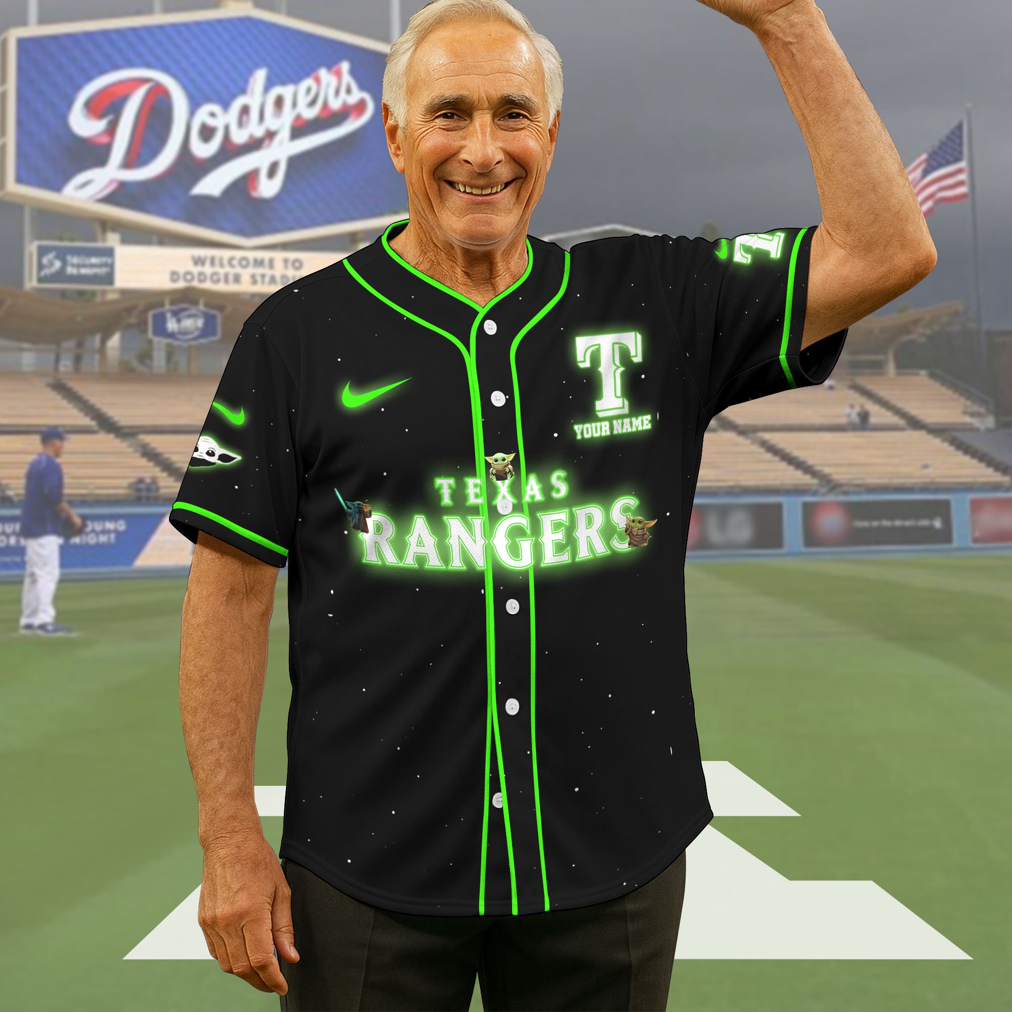 Texas Rangers Baseball Shirt x Baby Yoda Custom Name , Baseball Jersey Editions Limited 2025, Sport Shirts, Gift For Fans ETRG-05082180