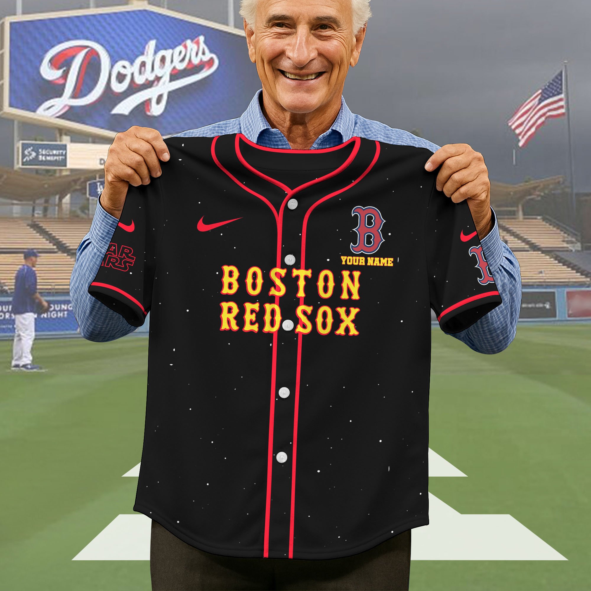 Alternative view of Boston Red Sox Baseball Shirt x Star War , Baseball Jersey Editions Limited 2025 Custom Name, Sport Gifts ETRG-05082181