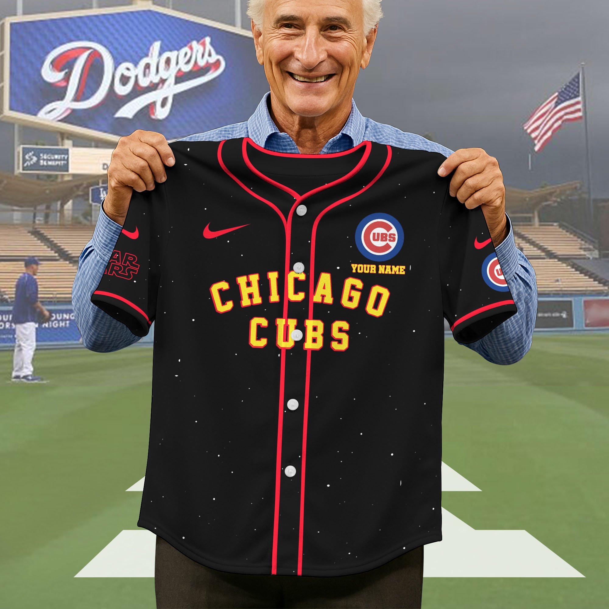 Alternative view of Chicago Cubs Baseball Shirt x Star War , Baseball Jersey Editions Limited 2025 Custom Name, Sport Gifts ETRG-05082181