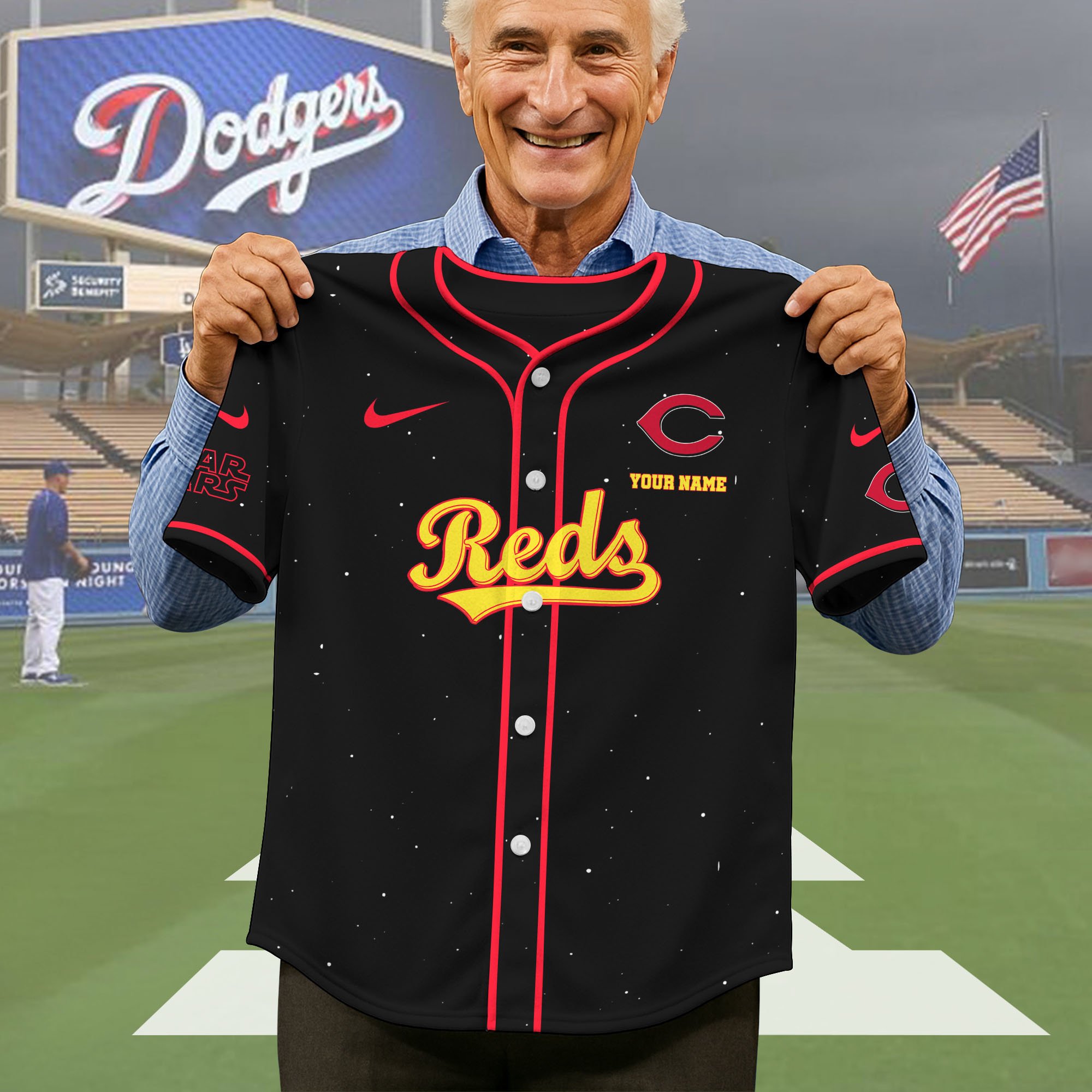 Alternative view of Cincinnati Reds Baseball Shirt x Star War , Baseball Jersey Editions Limited 2025 Custom Name, Sport Gifts ETRG-05082181