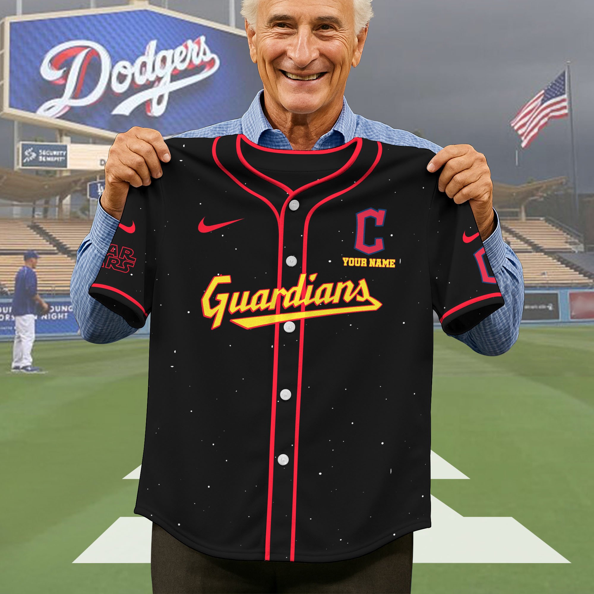 Alternative view of Cleveland Guardians Baseball Shirt x Star War , Baseball Jersey Editions Limited 2025 Custom Name, Sport Gifts ETRG-05082181
