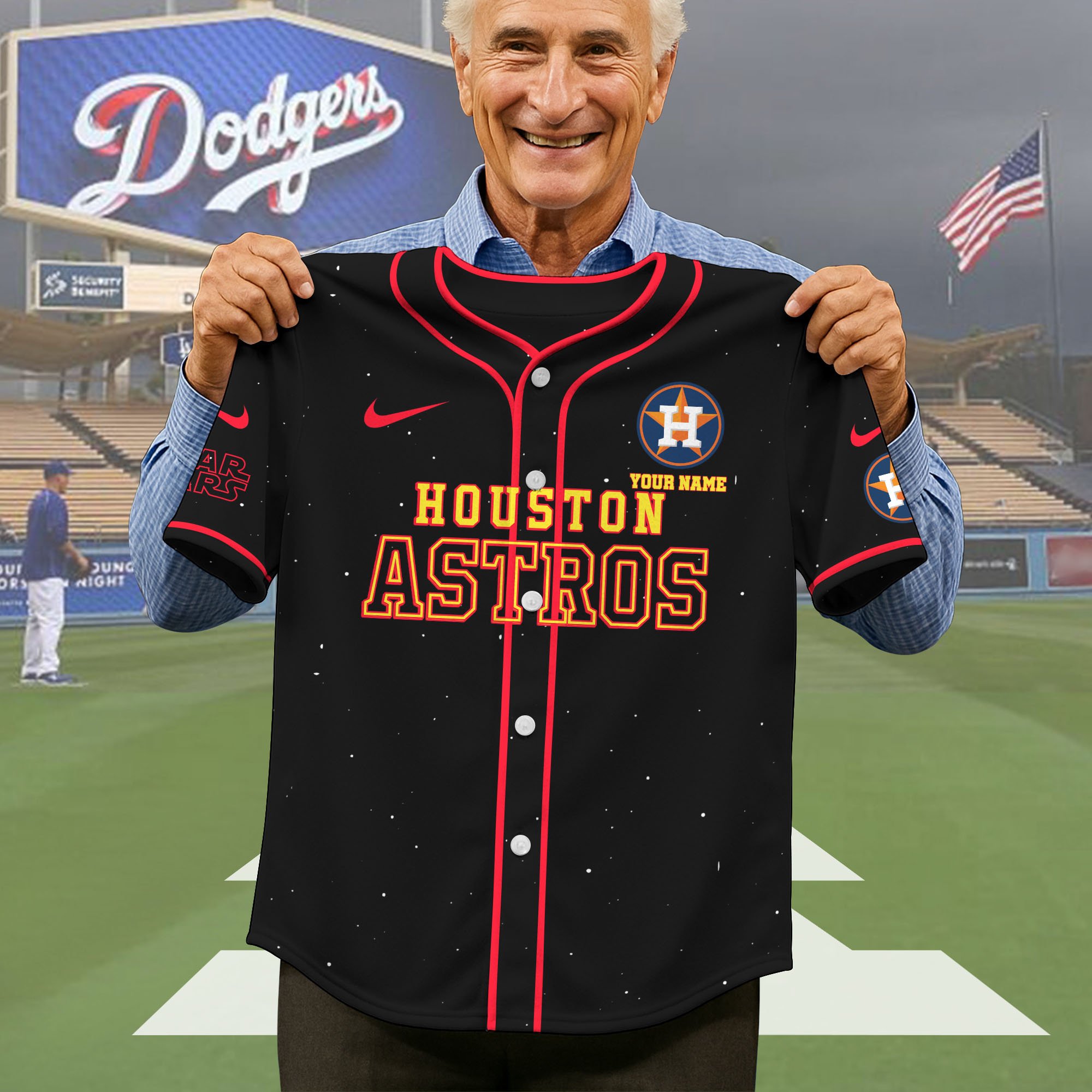 Alternative view of Houston Astros Baseball Shirt x Star War , Baseball Jersey Editions Limited 2025 Custom Name, Sport Gifts ETRG-05082181
