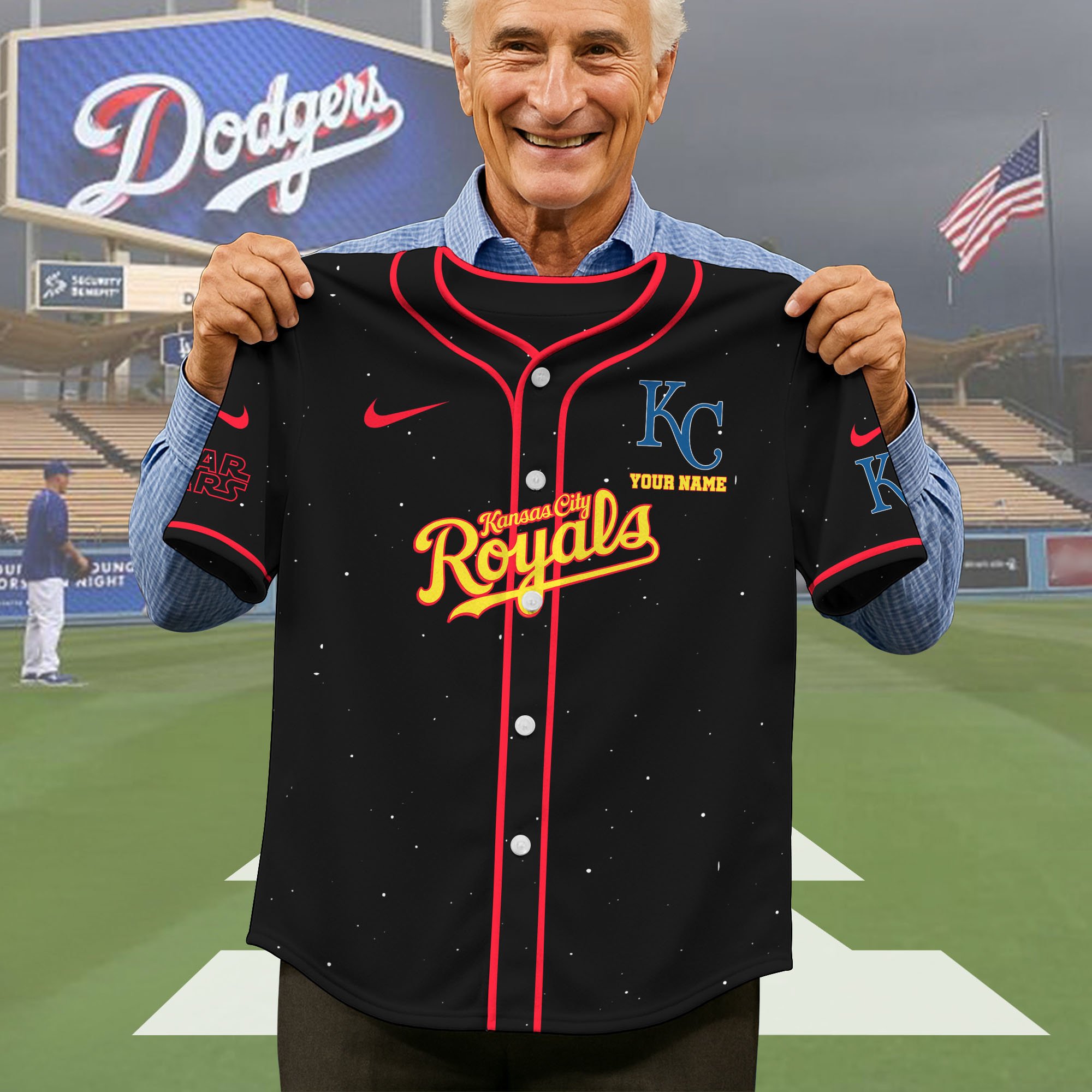Alternative view of Kansas City Royals Baseball Shirt x Star War , Baseball Jersey Editions Limited 2025 Custom Name, Sport Gifts ETRG-05082181