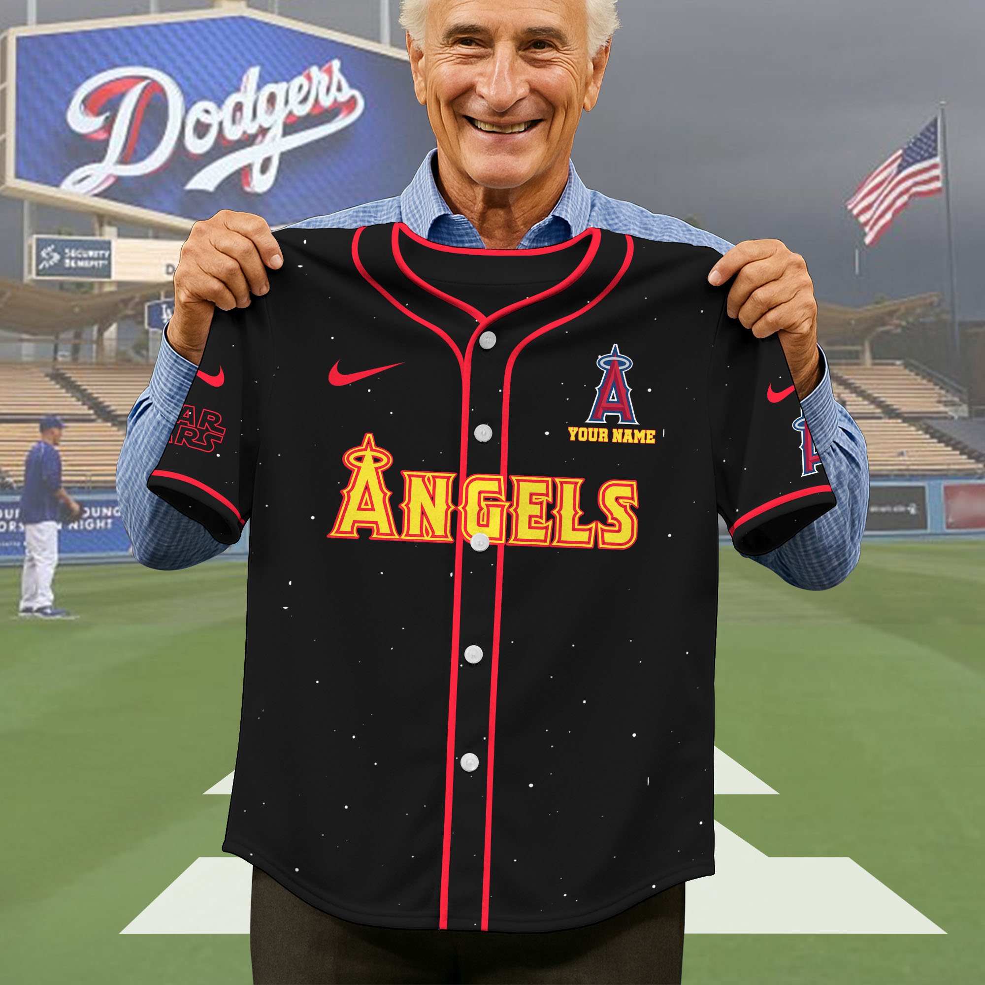 Alternative view of Los Angeles Angels Baseball Shirt x Star War , Baseball Jersey Editions Limited 2025 Custom Name, Sport Gifts ETRG-05082181