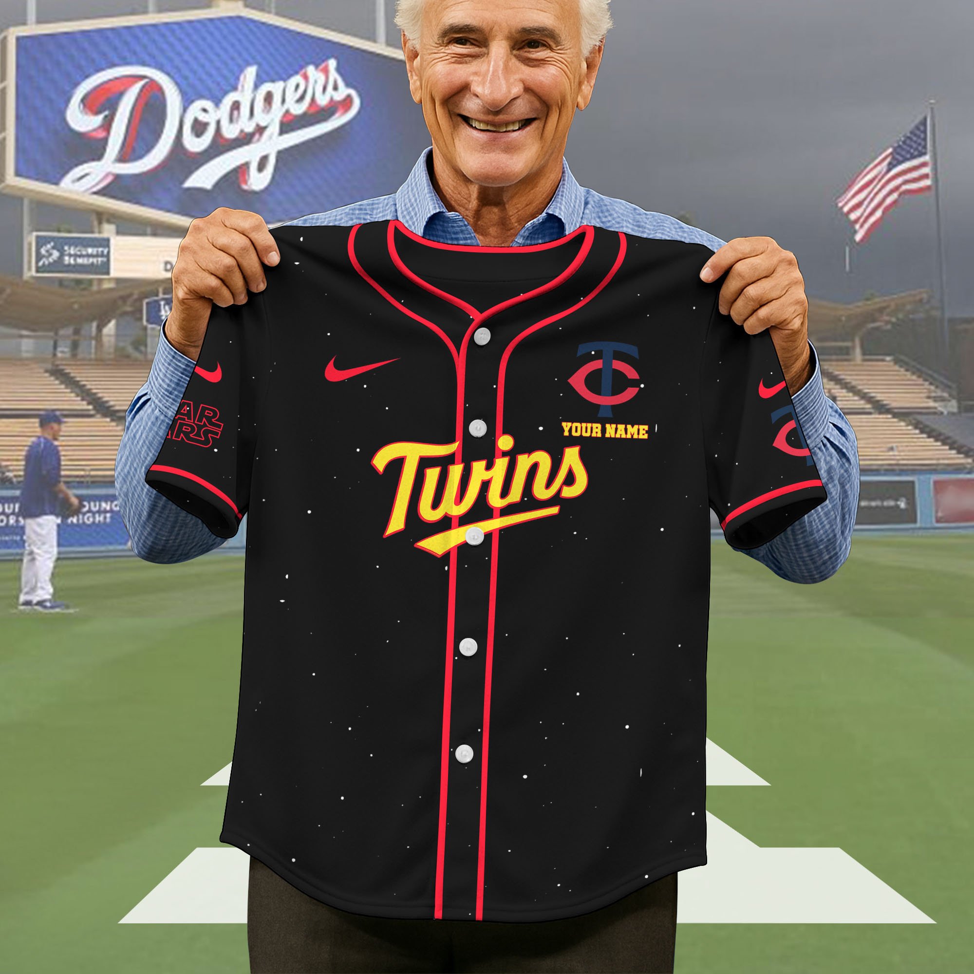 Alternative view of Minnesota Twins Baseball Shirt x Star War , Baseball Jersey Editions Limited 2025 Custom Name, Sport Gifts ETRG-05082181
