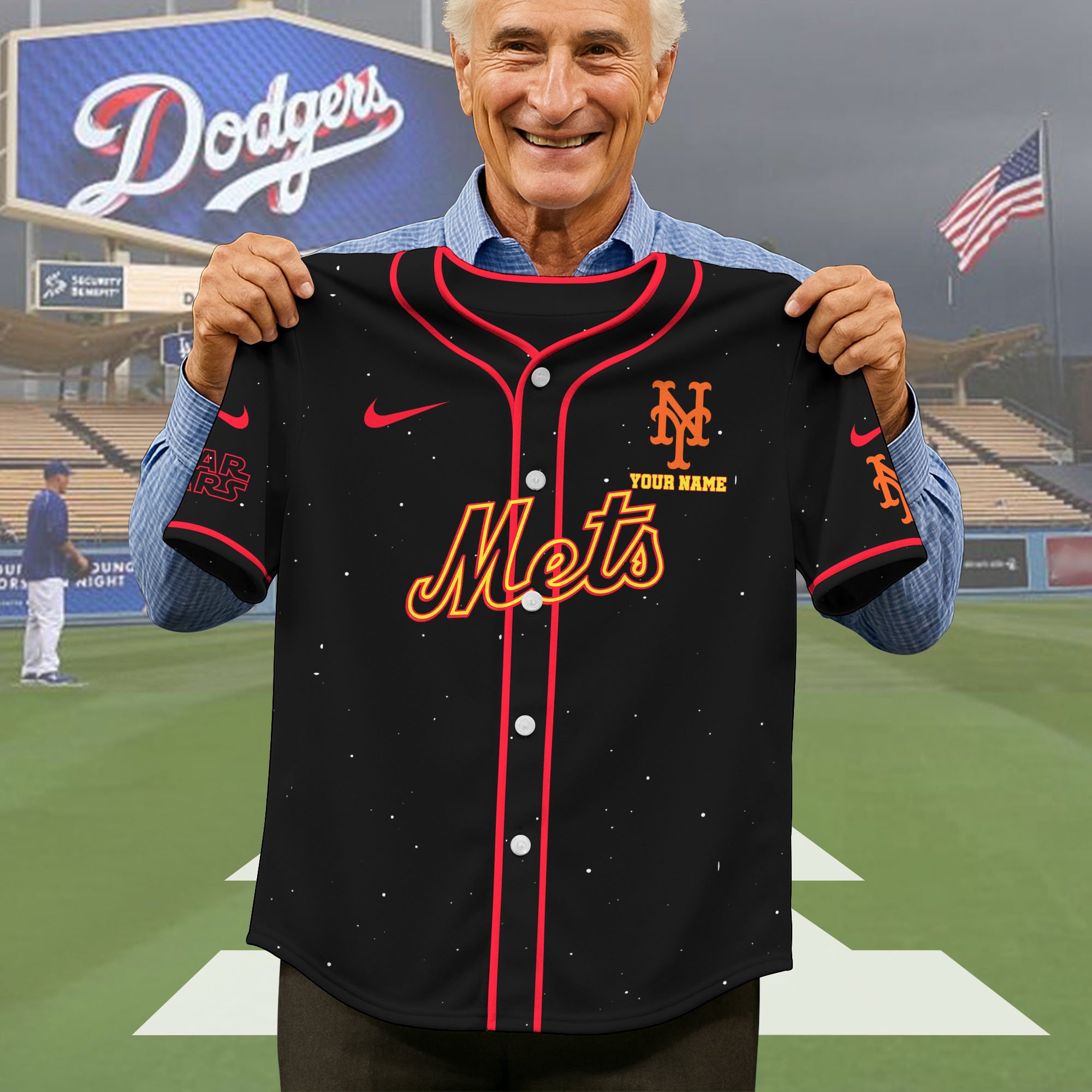 Alternative view of New York Mets Baseball Shirt x Star War , Baseball Jersey Editions Limited 2025 Custom Name, Sport Gifts ETRG-05082181
