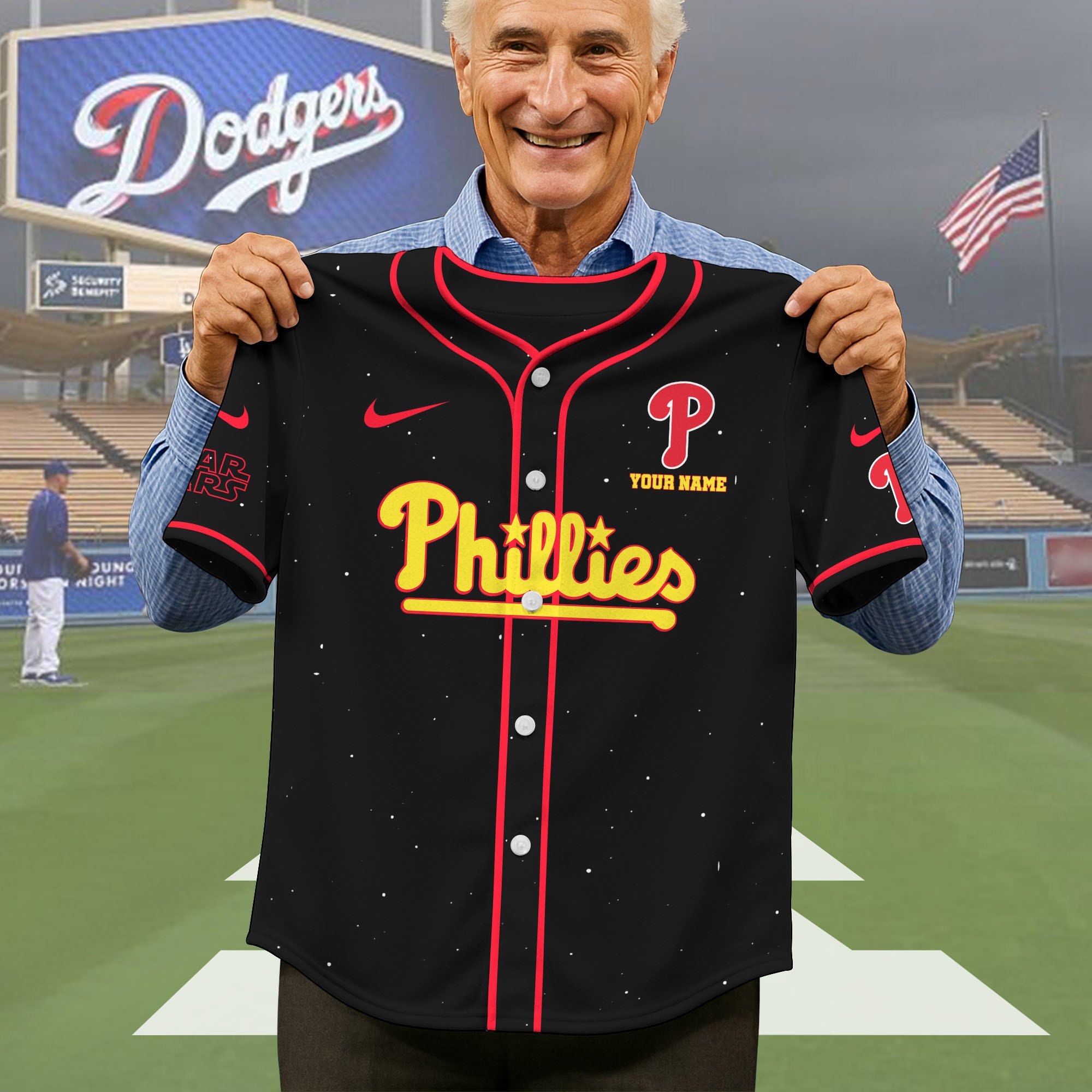 Alternative view of Philadelphia Phillies Baseball Shirt x Star War , Baseball Jersey Editions Limited 2025 Custom Name, Sport Gifts ETRG-05082181