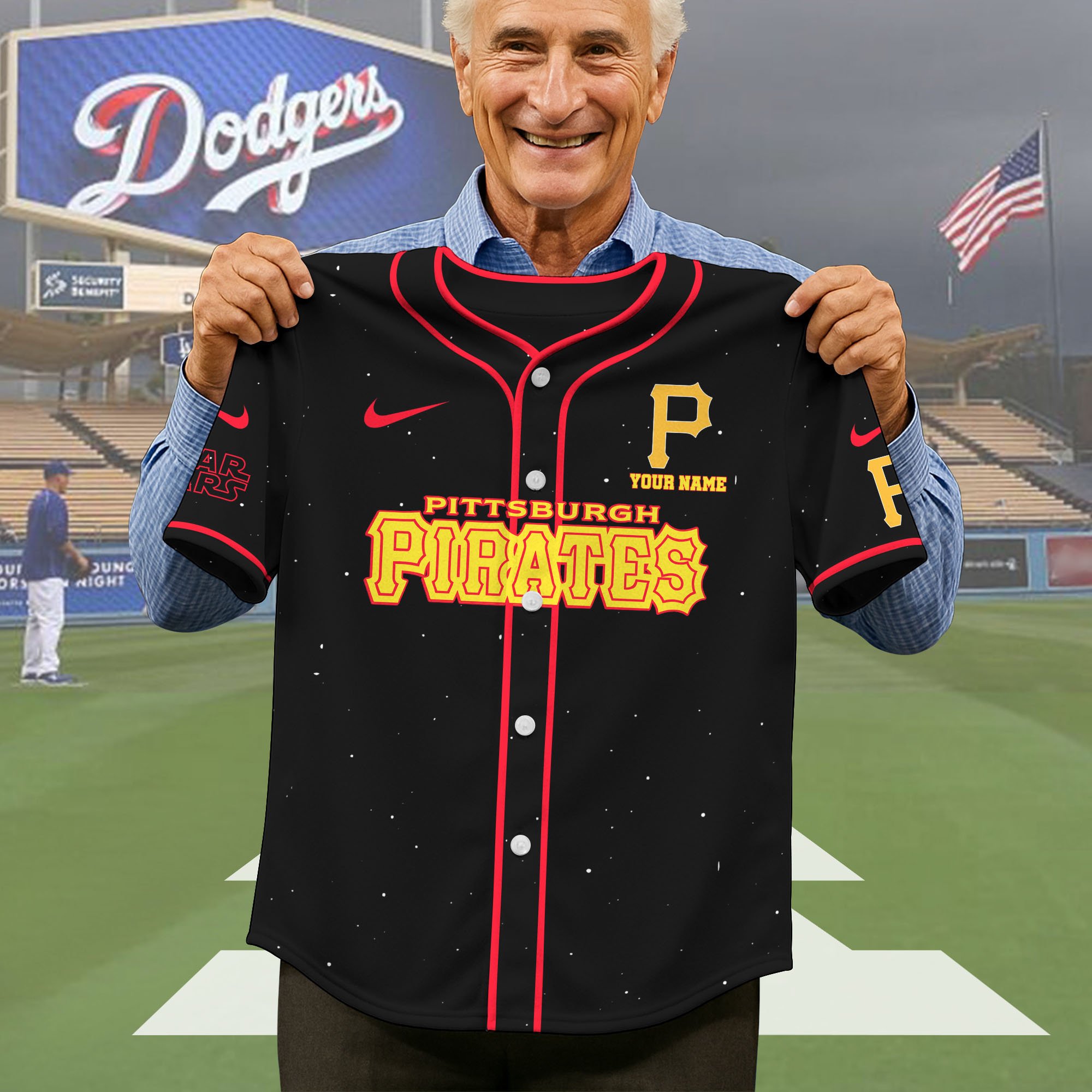 Alternative view of Pittsburgh Pirates Baseball Shirt x Star War , Baseball Jersey Editions Limited 2025 Custom Name, Sport Gifts ETRG-05082181