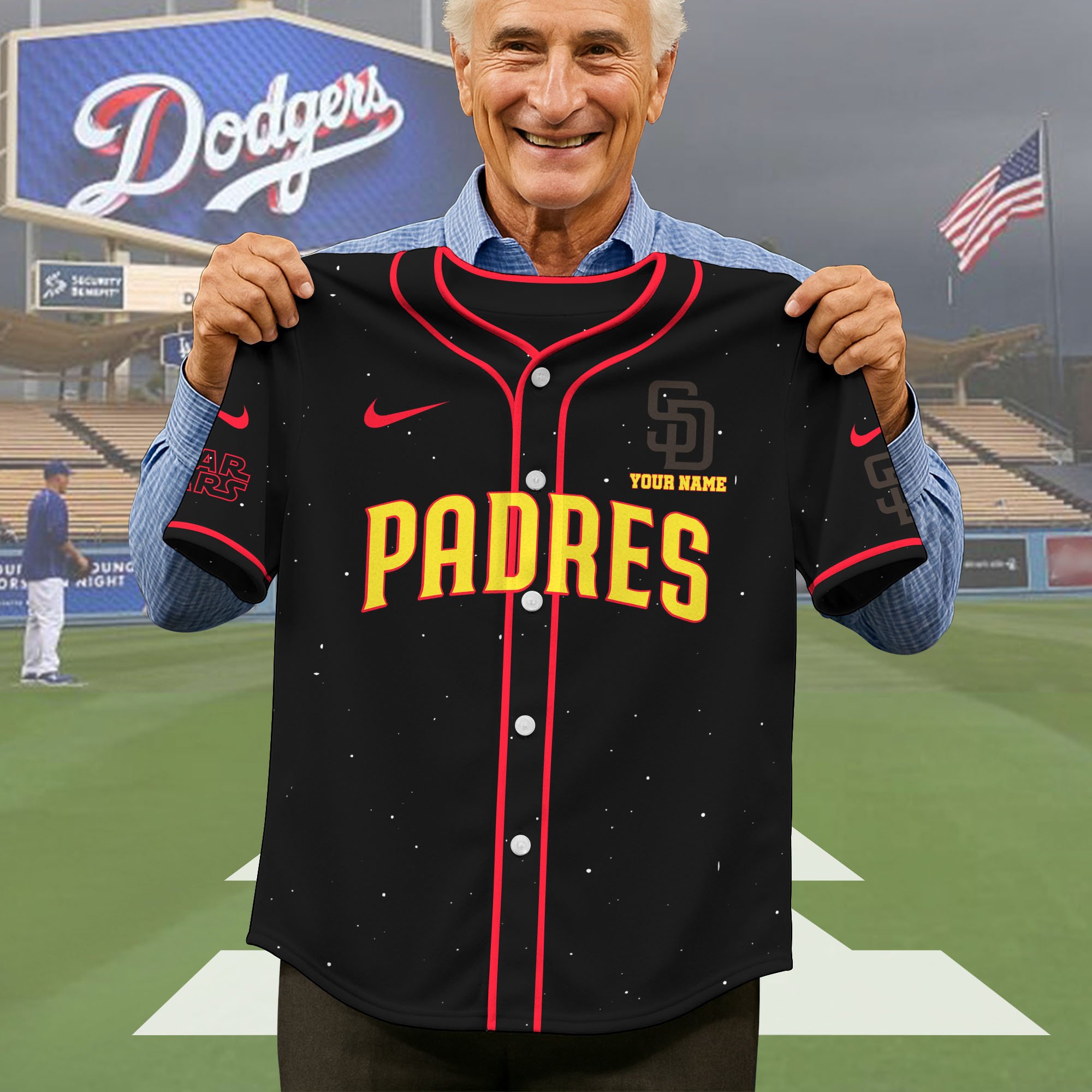 Alternative view of San Diego Padres Baseball Shirt x Star War , Baseball Jersey Editions Limited 2025 Custom Name, Sport Gifts ETRG-05082181