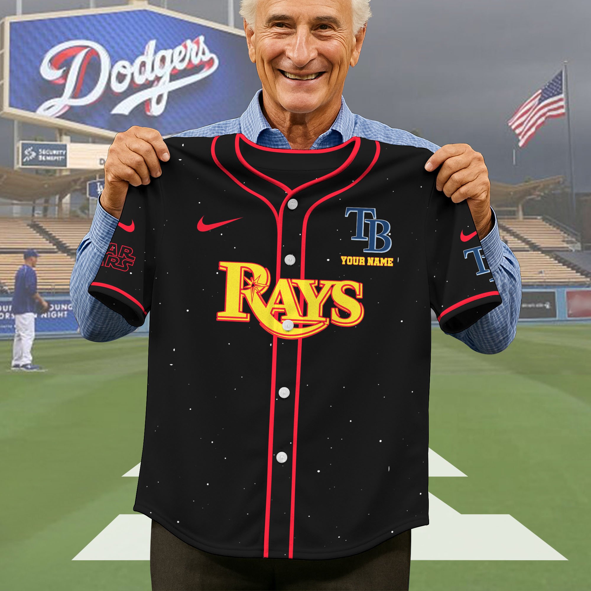 Alternative view of Tampa Bay Rays Baseball Shirt x Star War , Baseball Jersey Editions Limited 2025 Custom Name, Sport Gifts ETRG-05082181