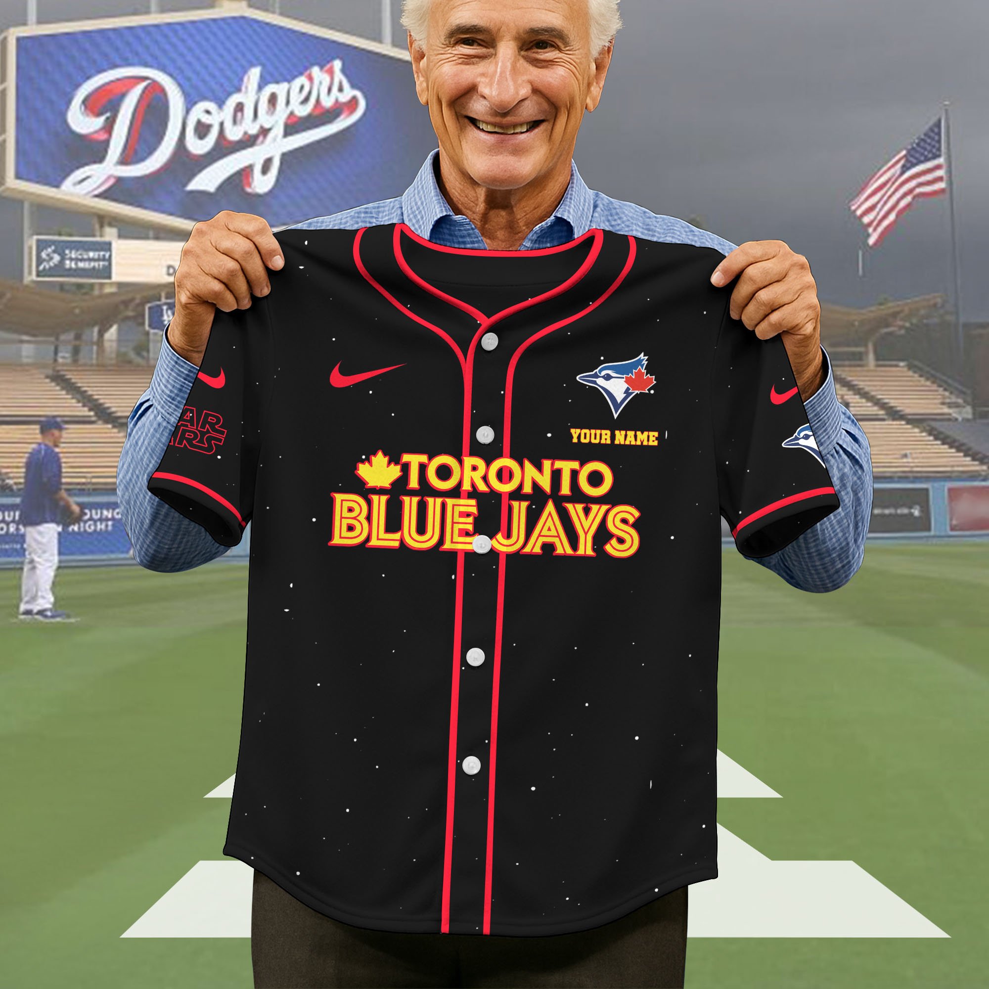 Alternative view of Toronto Blue Jays Baseball Shirt x Star War , Baseball Jersey Editions Limited 2025 Custom Name, Sport Gifts ETRG-05082181