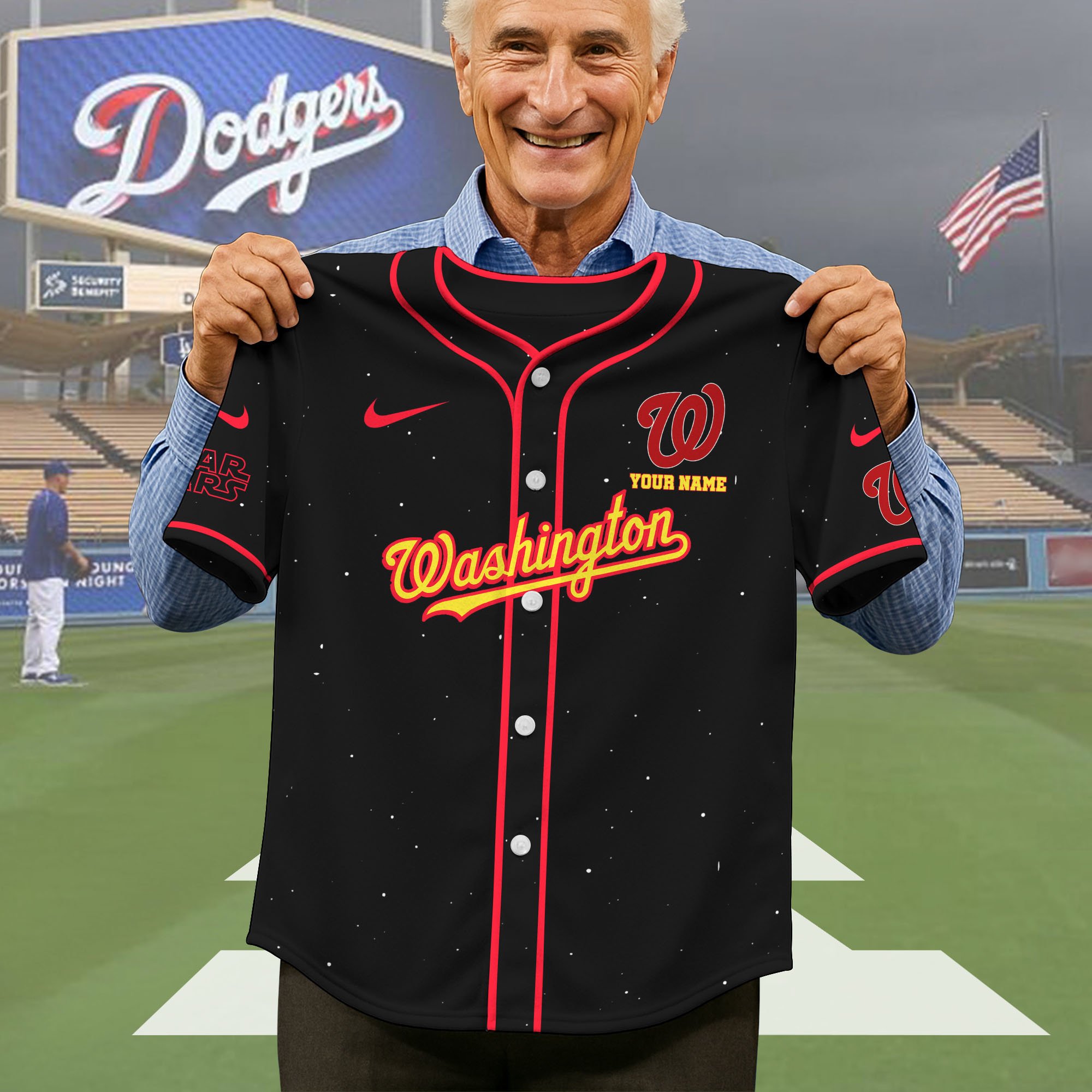 Alternative view of Washington Nationals Baseball Shirt x Star War , Baseball Jersey Editions Limited 2025 Custom Name, Sport Gifts ETRG-05082181