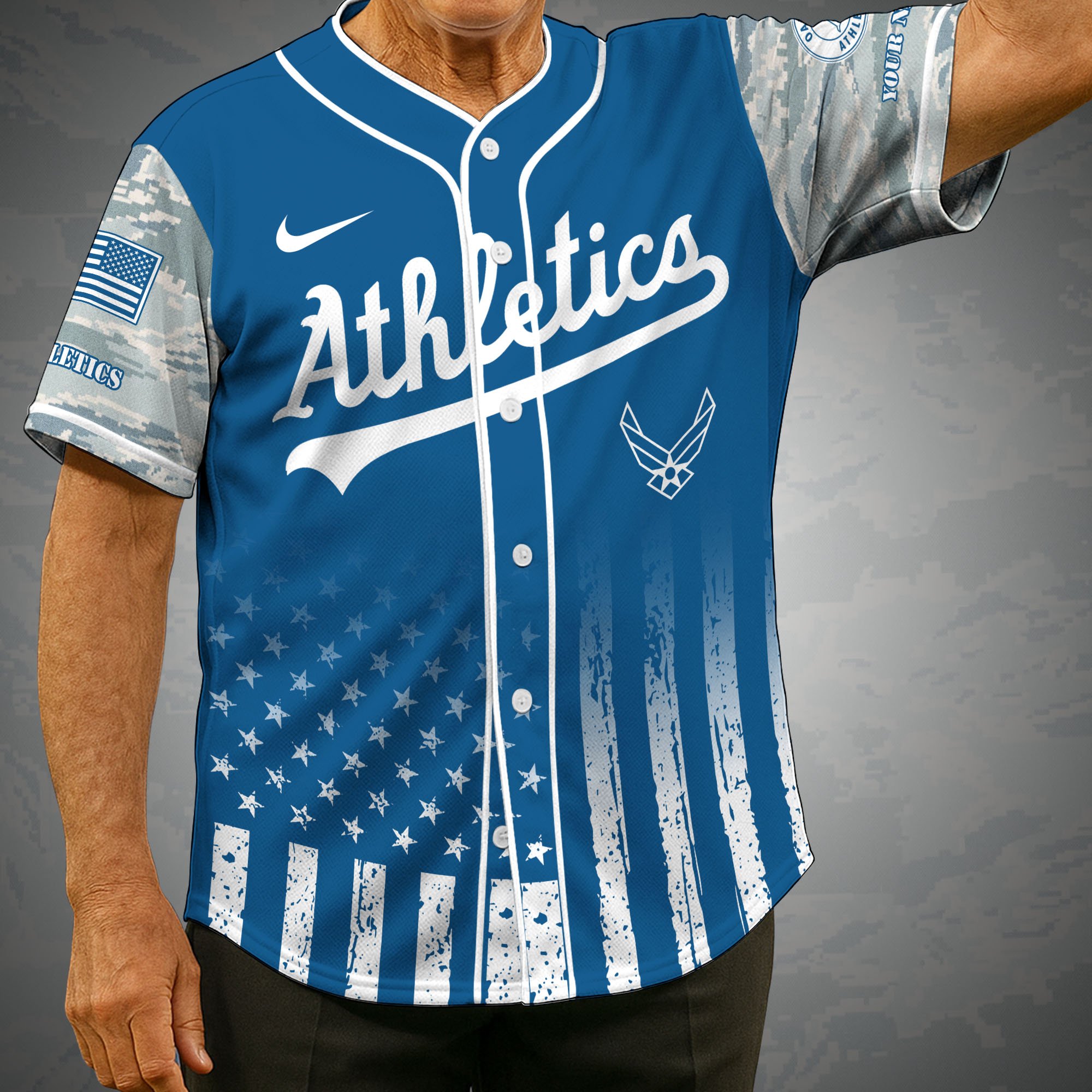 Oakland Athletics Camouflage Baseball Shirt Custom Name, Sport Team Shirt, Sport Gifts ETRG-05082171