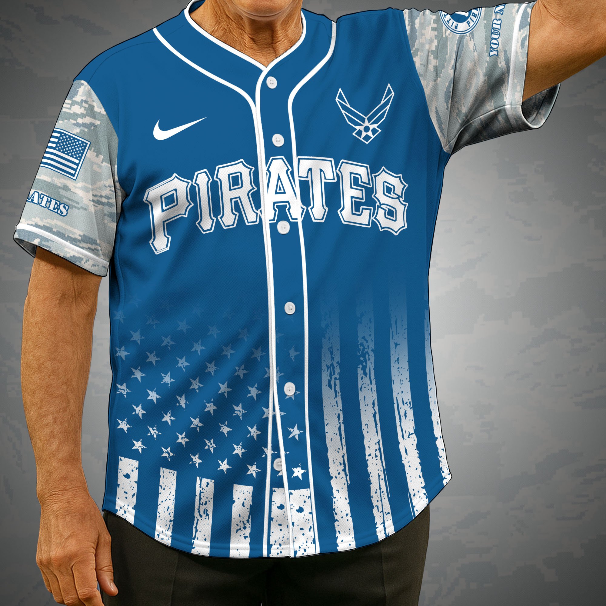 Pittsburgh Pirates Camouflage Baseball Shirt Custom Name, Sport Team Shirt, Sport Gifts ETRG-05082171