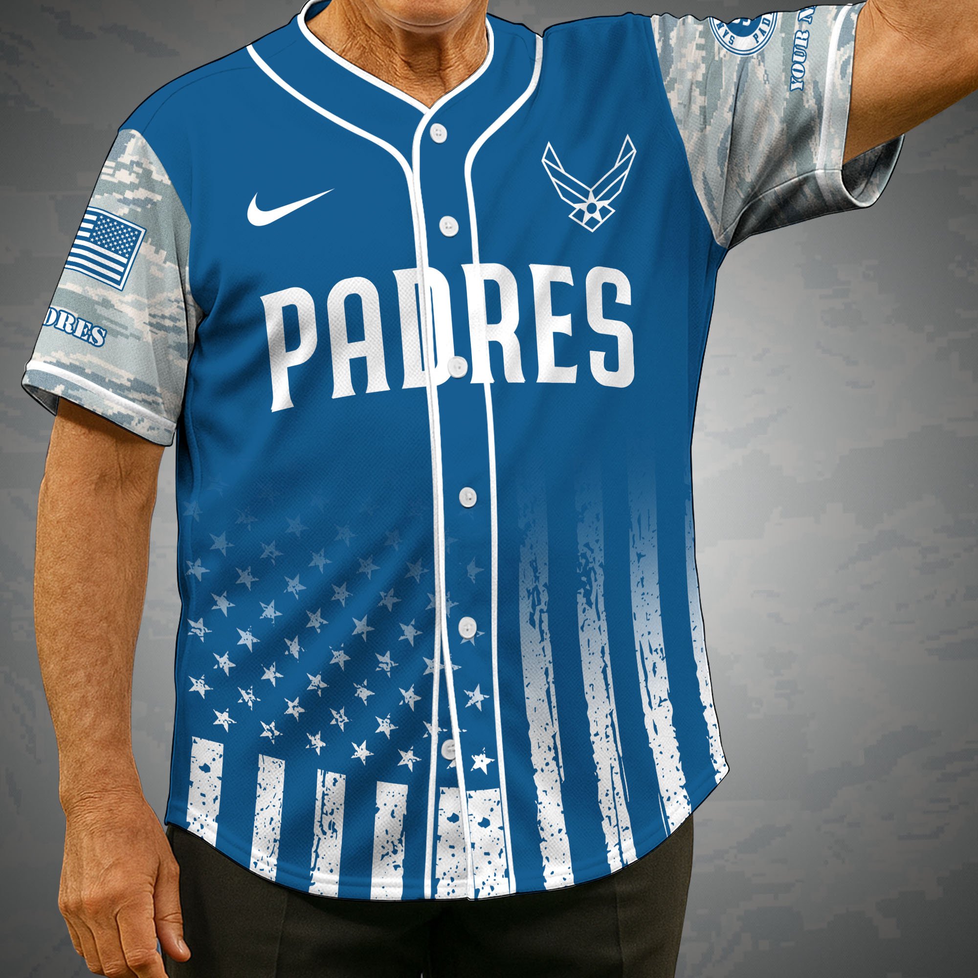 San Diego Padres Camouflage Baseball Shirt Custom Name, Sport Team Shirt, Sport Gifts ETRG-05082171
