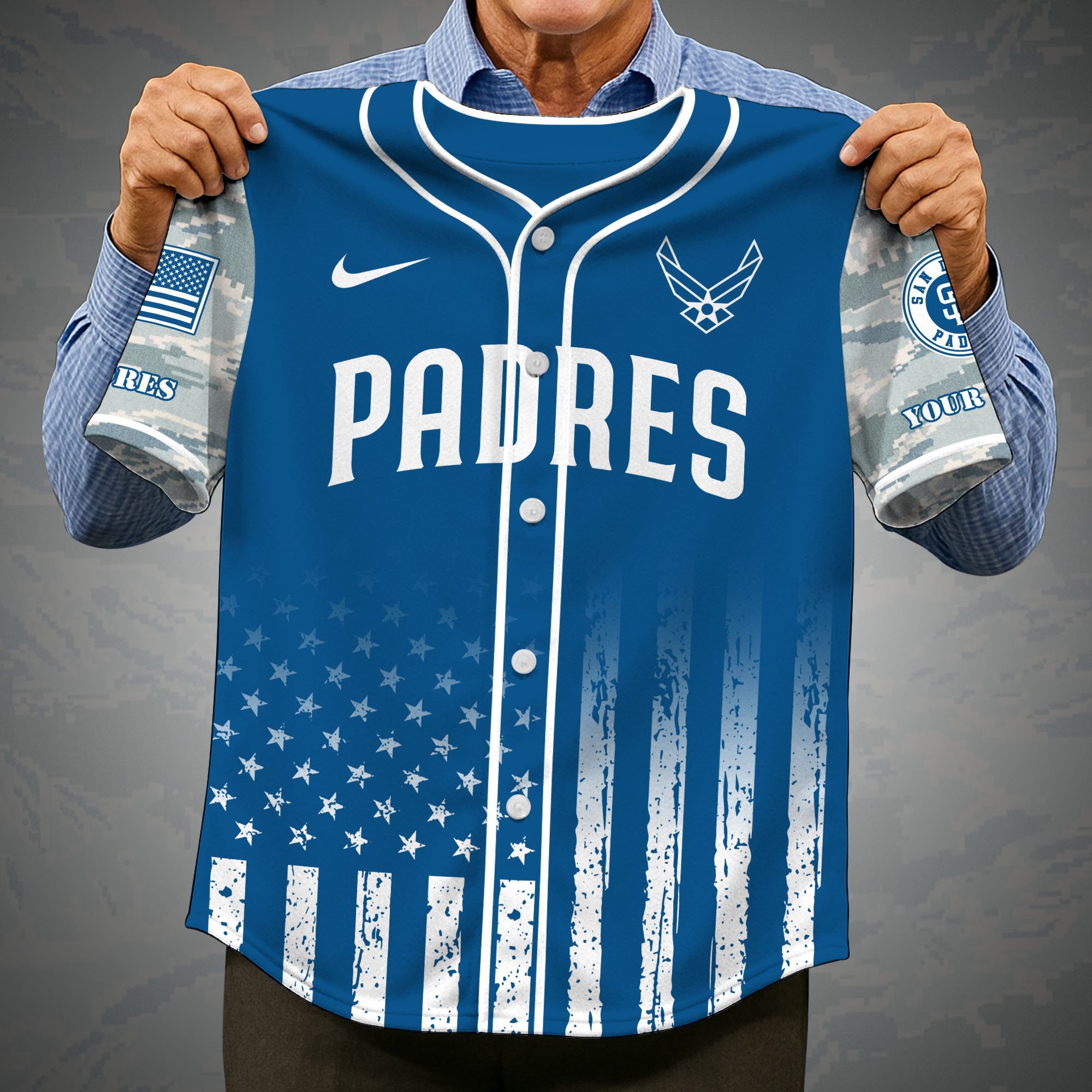 Alternative view of San Diego Padres Camouflage Baseball Shirt Custom Name, Sport Team Shirt, Sport Gifts ETRG-05082171