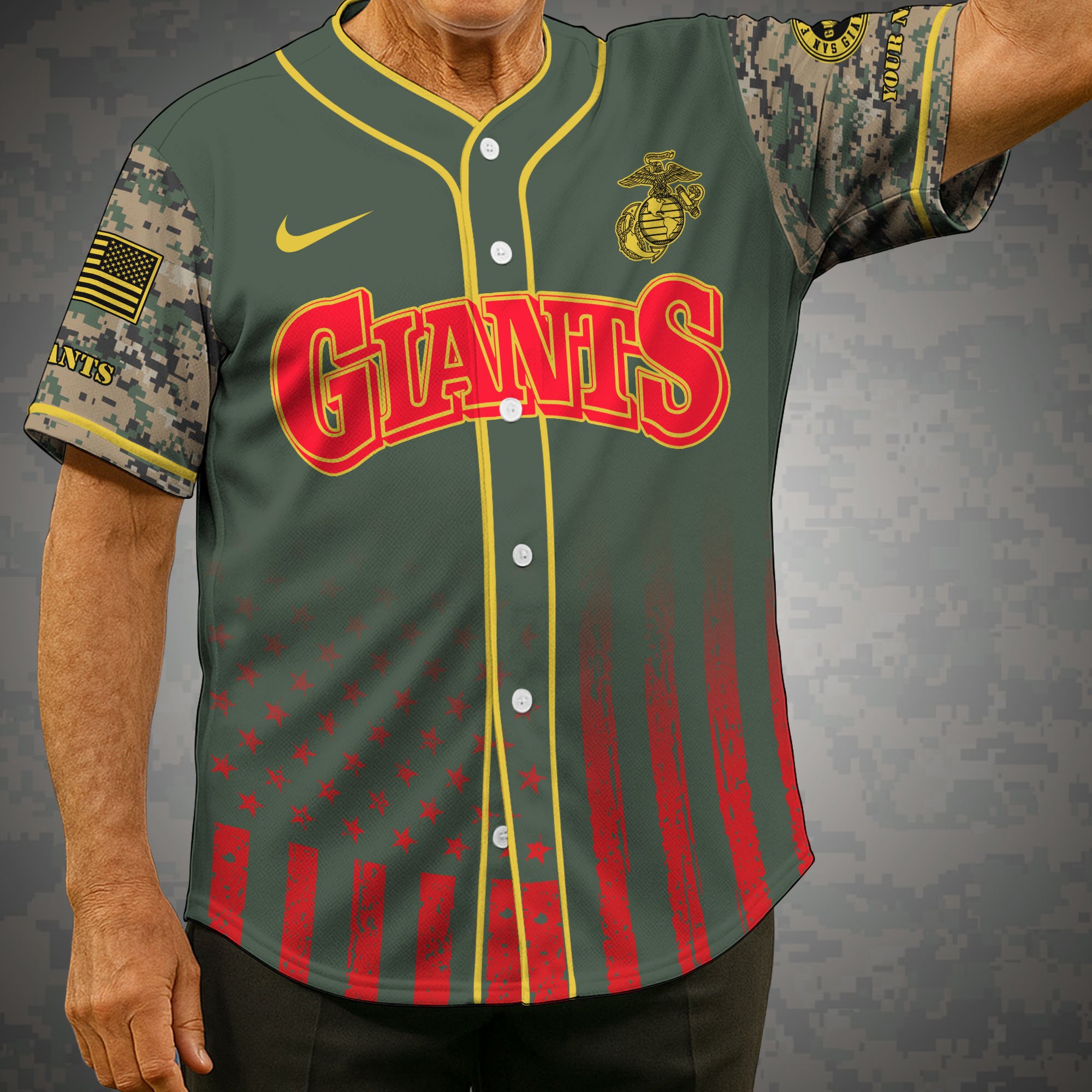 San Francisco Giants Baseball Shirt x US Marine Corps Military Appreciation Night Jersey Editions Limited 2025 Custom Name, Sport Shirt, Sport Gifts ETRG-05082172