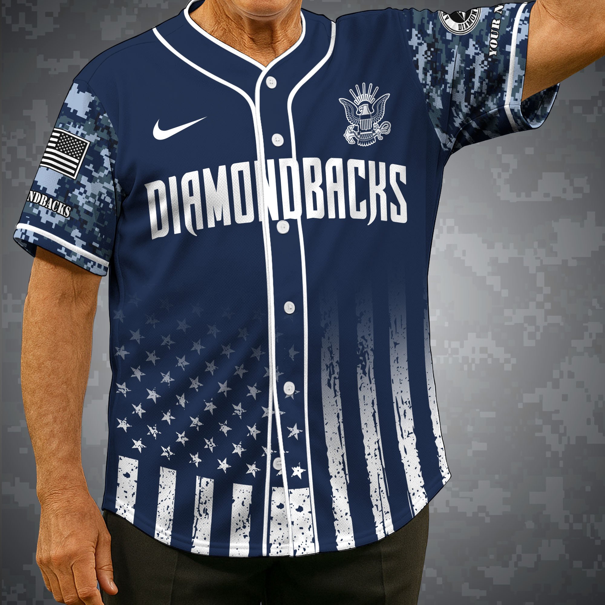Arizona Diamondbacks Baseball Shirt x US Navy Military Appreciation Night Jersey Editions Limited 2025 Custom Name, Sport Shirt For Fan ETRG-05132194