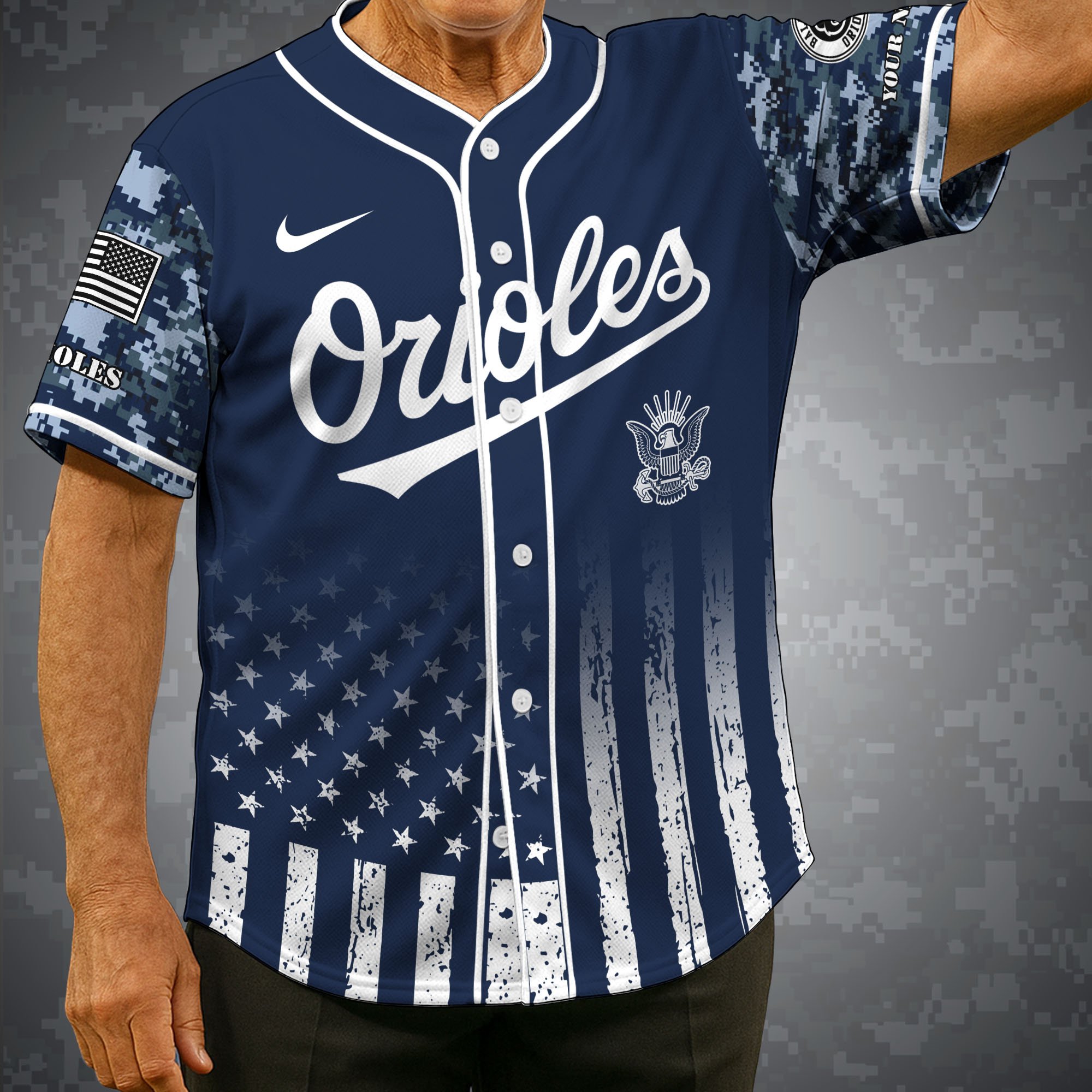 Baltimore Orioles Baseball Shirt x US Navy Military Appreciation Night Jersey Editions Limited 2025 Custom Name, Sport Shirt For Fan ETRG-05132194