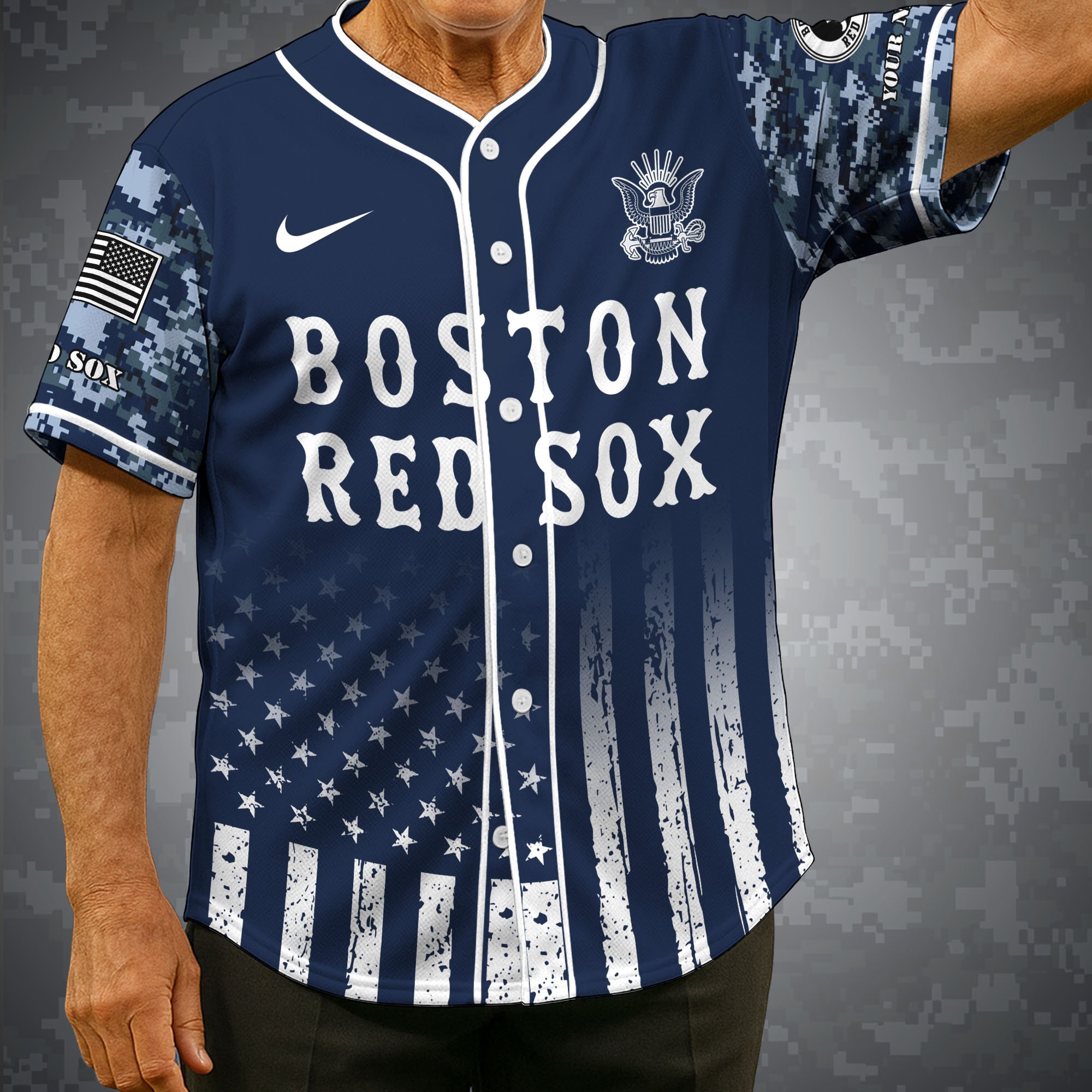 Boston Red Sox Baseball Shirt x US Navy Military Appreciation Night Jersey Editions Limited 2025 Custom Name, Sport Shirt For Fan ETRG-05132194
