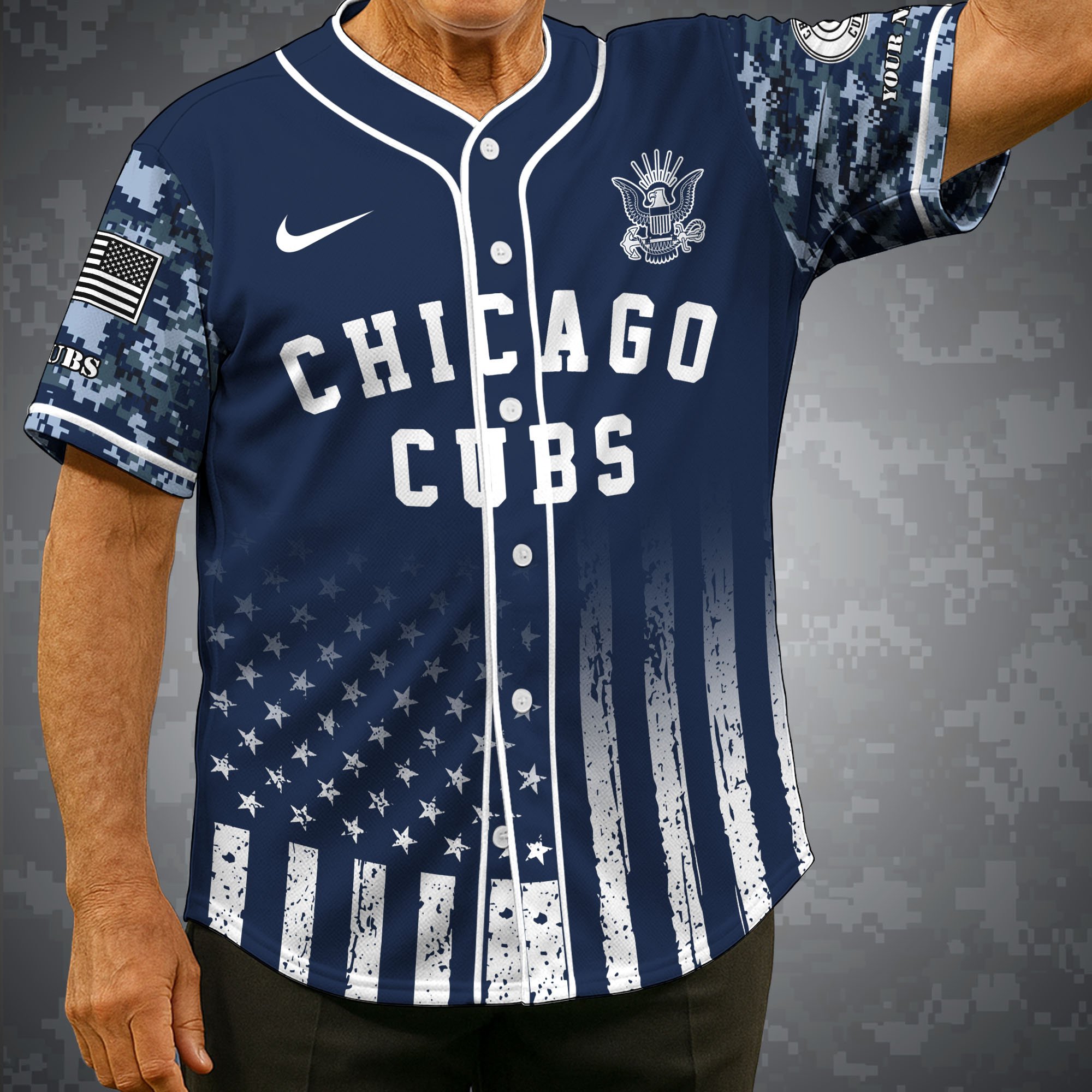 Chicago Cubs Baseball Shirt x US Navy Military Appreciation Night Jersey Editions Limited 2025 Custom Name, Sport Shirt For Fan ETRG-05132194