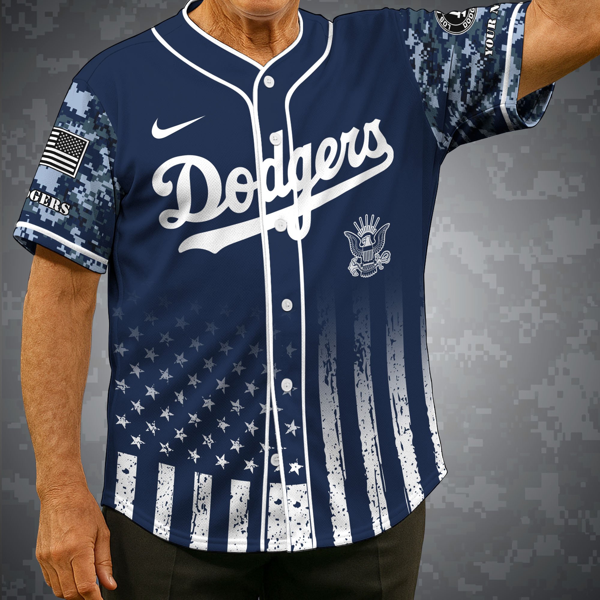 Los Angeles Dodgers Baseball Shirt x US Navy Military Appreciation Night Jersey Editions Limited 2025 Custom Name, Sport Shirt For Fan ETRG-05132194