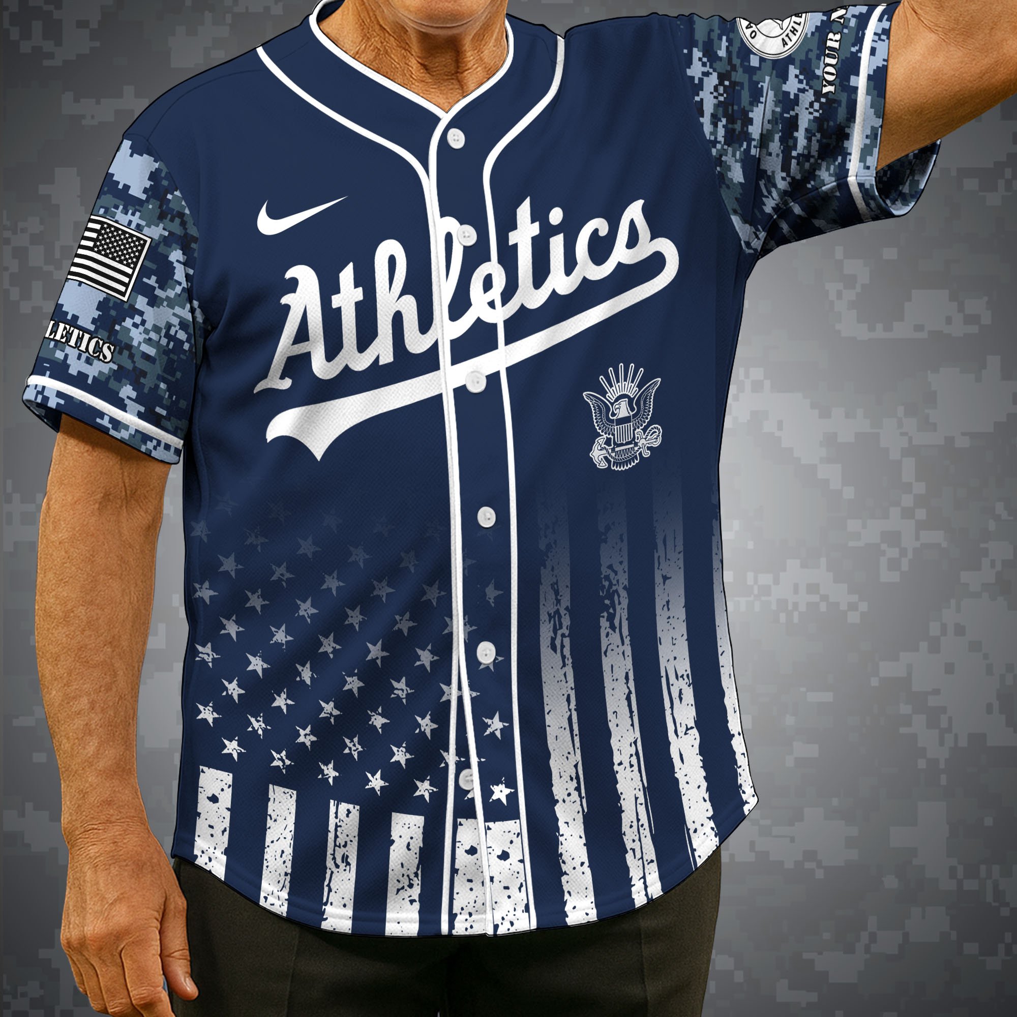 Oakland Athletics Baseball Shirt x US Navy Military Appreciation Night Jersey Editions Limited 2025 Custom Name, Sport Shirt For Fan ETRG-05132194
