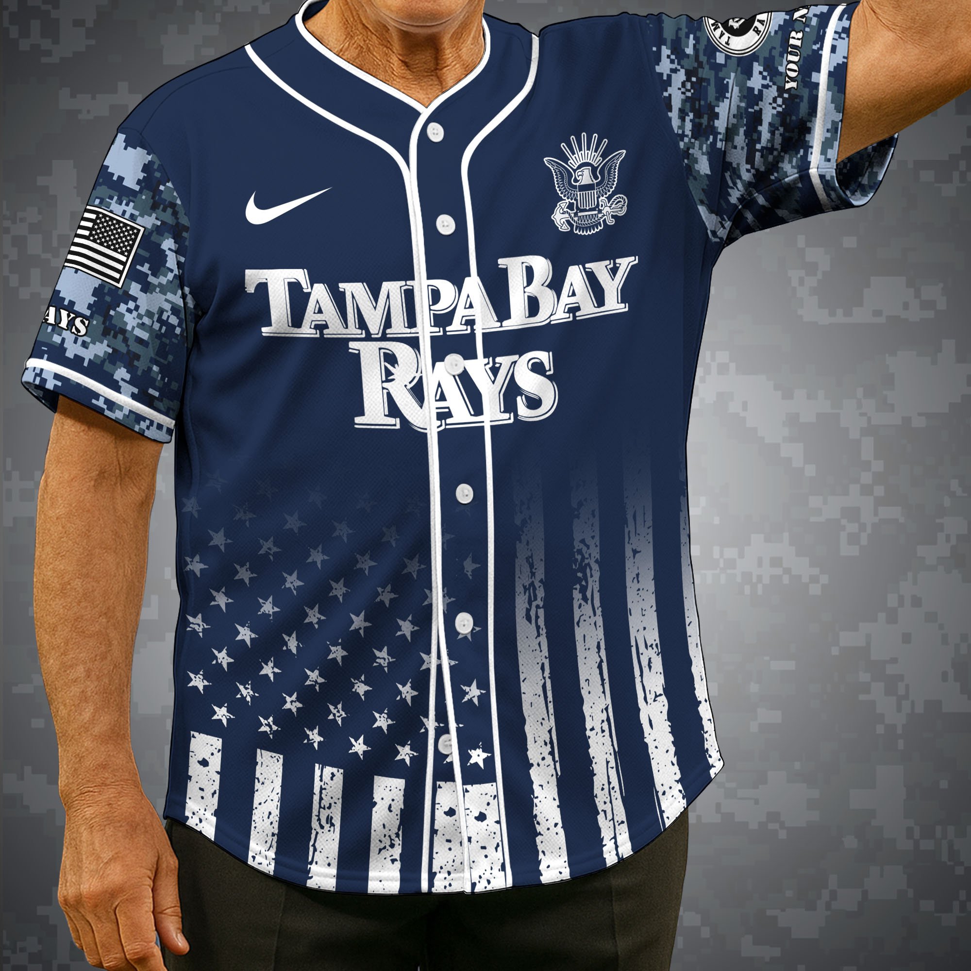 Tampa Bay Rays Baseball Shirt x US Navy Military Appreciation Night Jersey Editions Limited 2025 Custom Name, Sport Shirt For Fan ETRG-05132194