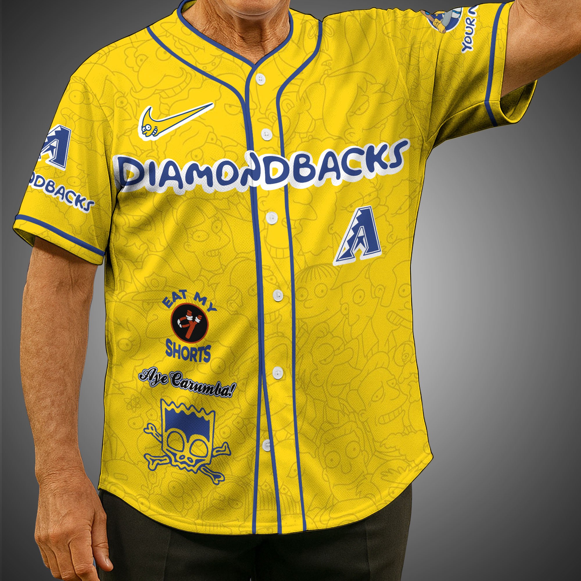Arizona Diamondbacks Baseball Shirt x The Simpsons Custom Name, Baseball Jersey Editions Limited 2025, Sport Gifts ETRG-05082176