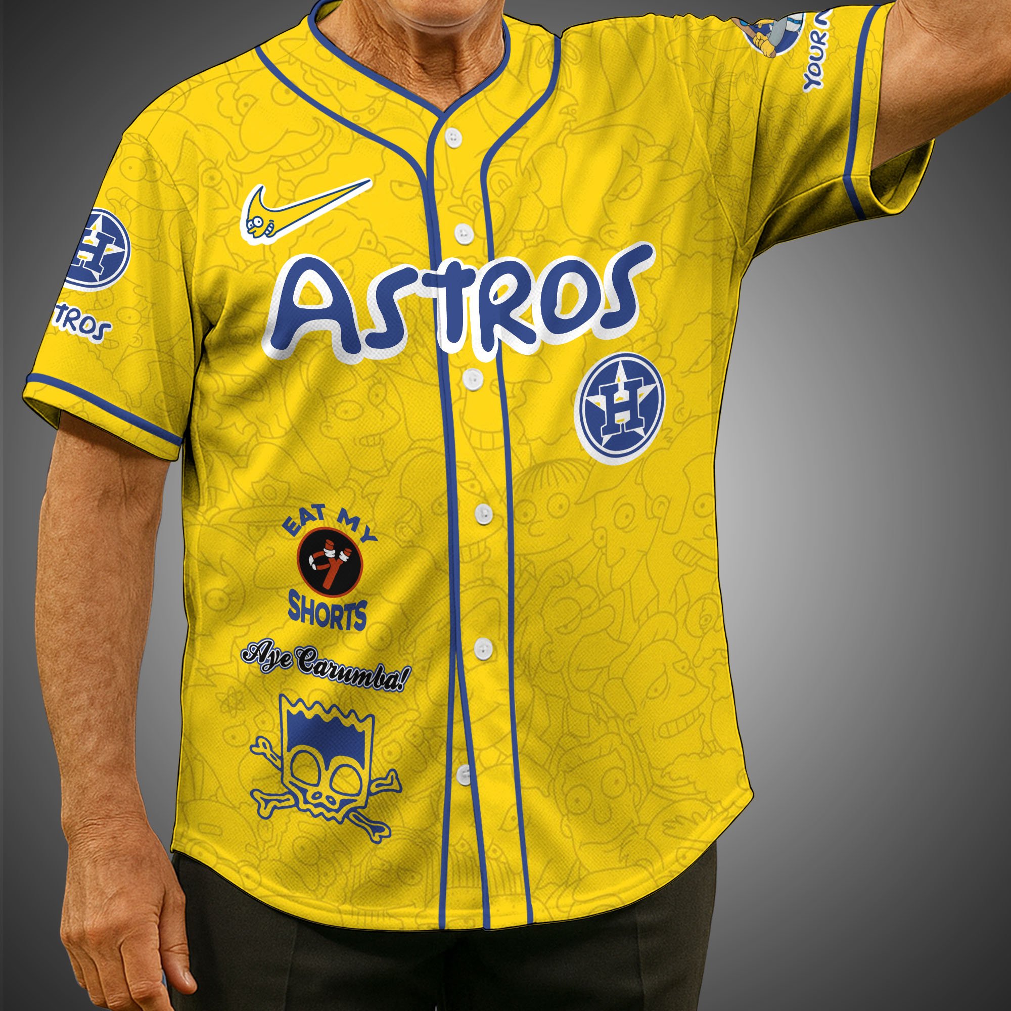 Houston Astros Baseball Shirt x The Simpsons Custom Name, Baseball Jersey Editions Limited 2025, Sport Gifts ETRG-05082176