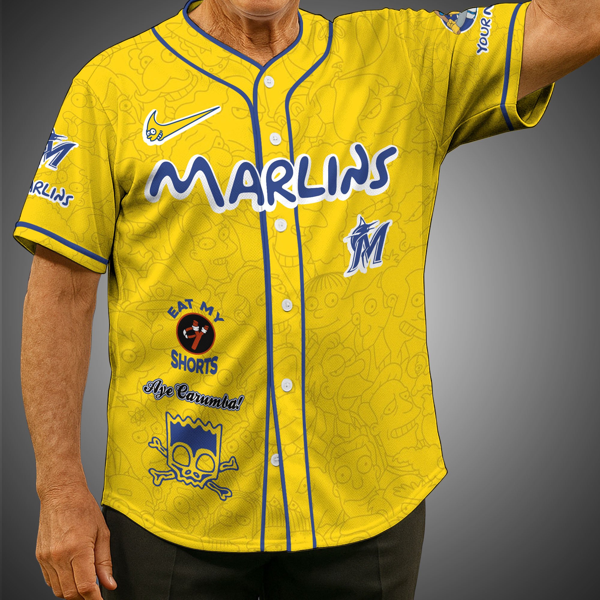 Miami Marlins Baseball Shirt x The Simpsons Custom Name, Baseball Jersey Editions Limited 2025, Sport Gifts ETRG-05082176
