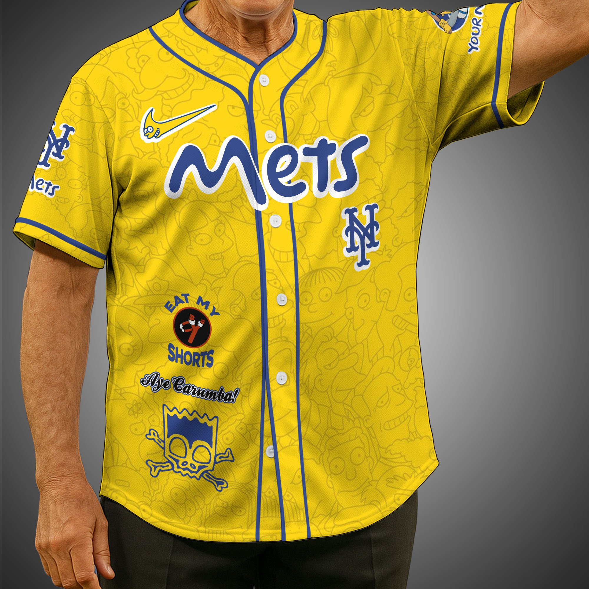 New York Mets Baseball Shirt x The Simpsons Custom Name, Baseball Jersey Editions Limited 2025, Sport Gifts ETRG-05082176