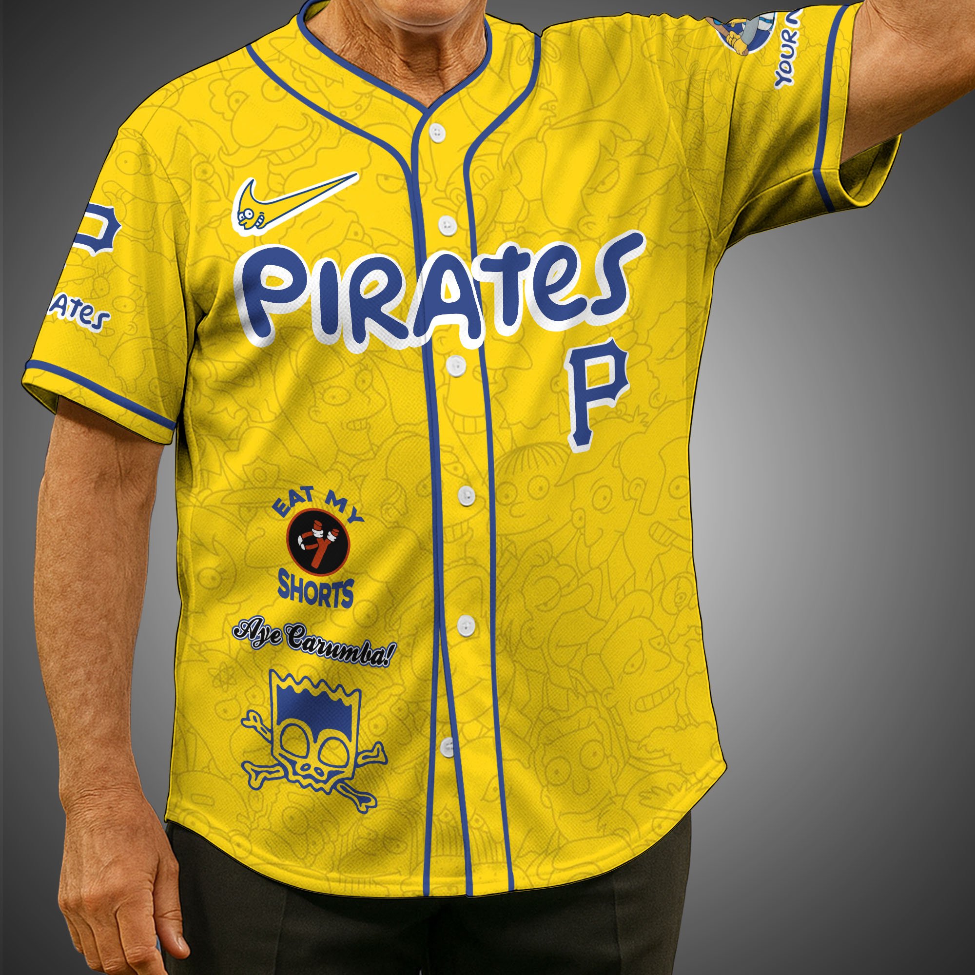 Pittsburgh Pirates Baseball Shirt x The Simpsons Custom Name, Baseball Jersey Editions Limited 2025, Sport Gifts ETRG-05082176
