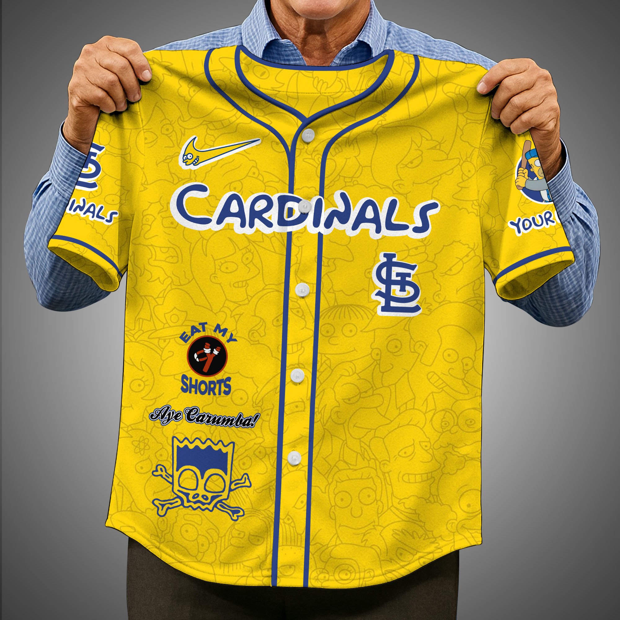 Alternative view of St. Louis Cardinals Baseball Shirt x The Simpsons Custom Name, Baseball Jersey Editions Limited 2025, Sport Gifts ETRG-05082176