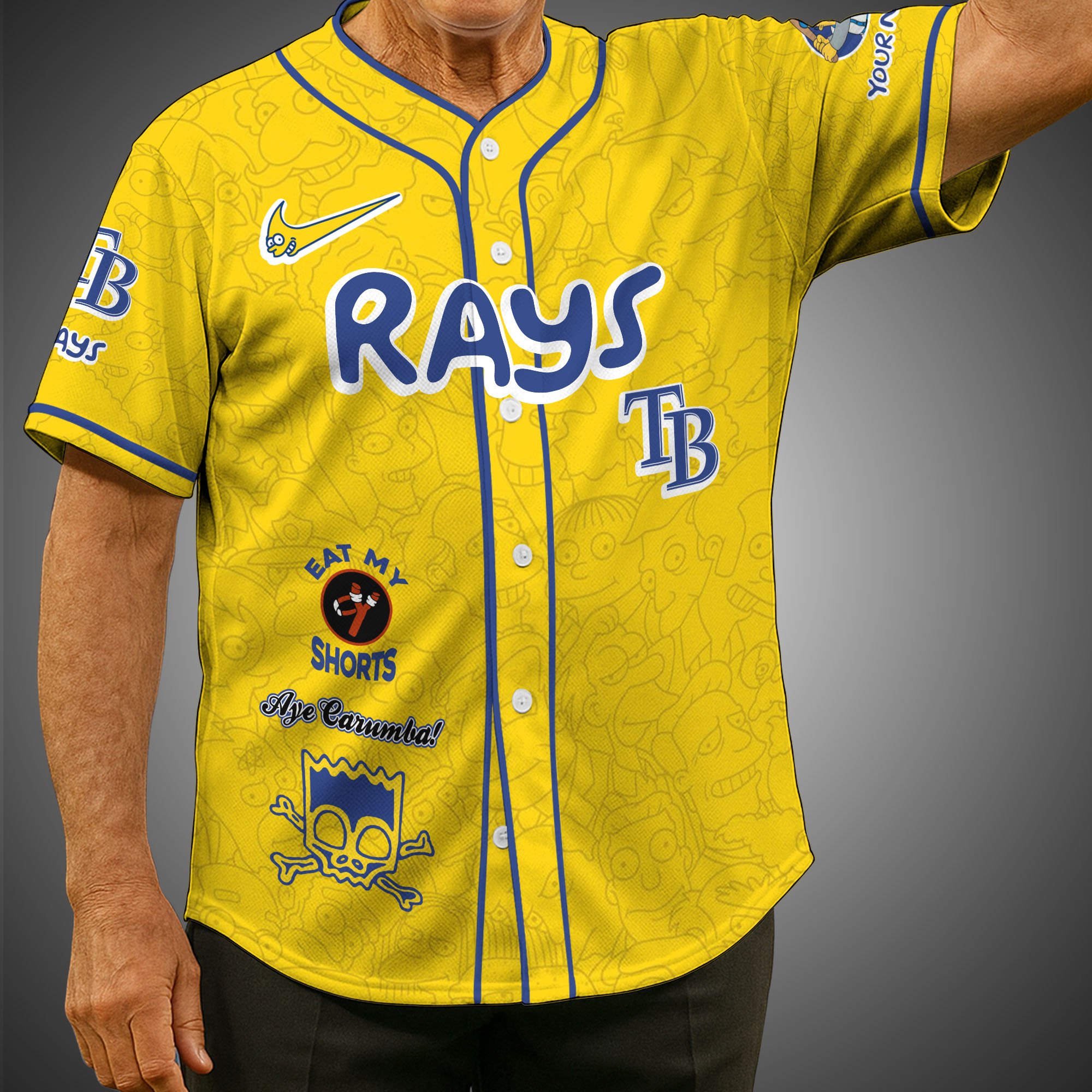 Tampa Bay Rays Baseball Shirt x The Simpsons Custom Name, Baseball Jersey Editions Limited 2025, Sport Gifts ETRG-05082176