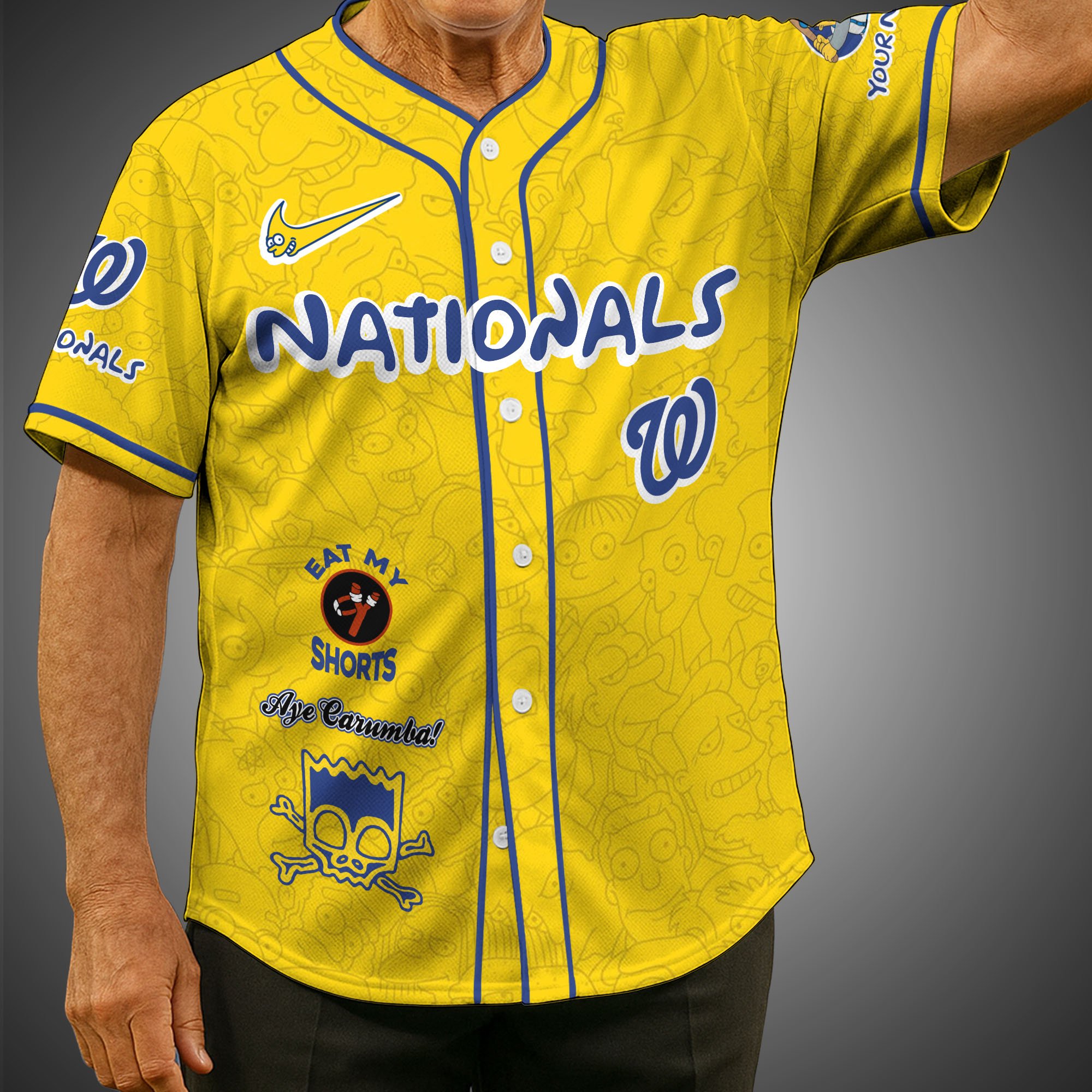 Washington Nationals Baseball Shirt x The Simpsons Custom Name, Baseball Jersey Editions Limited 2025, Sport Gifts ETRG-05082176
