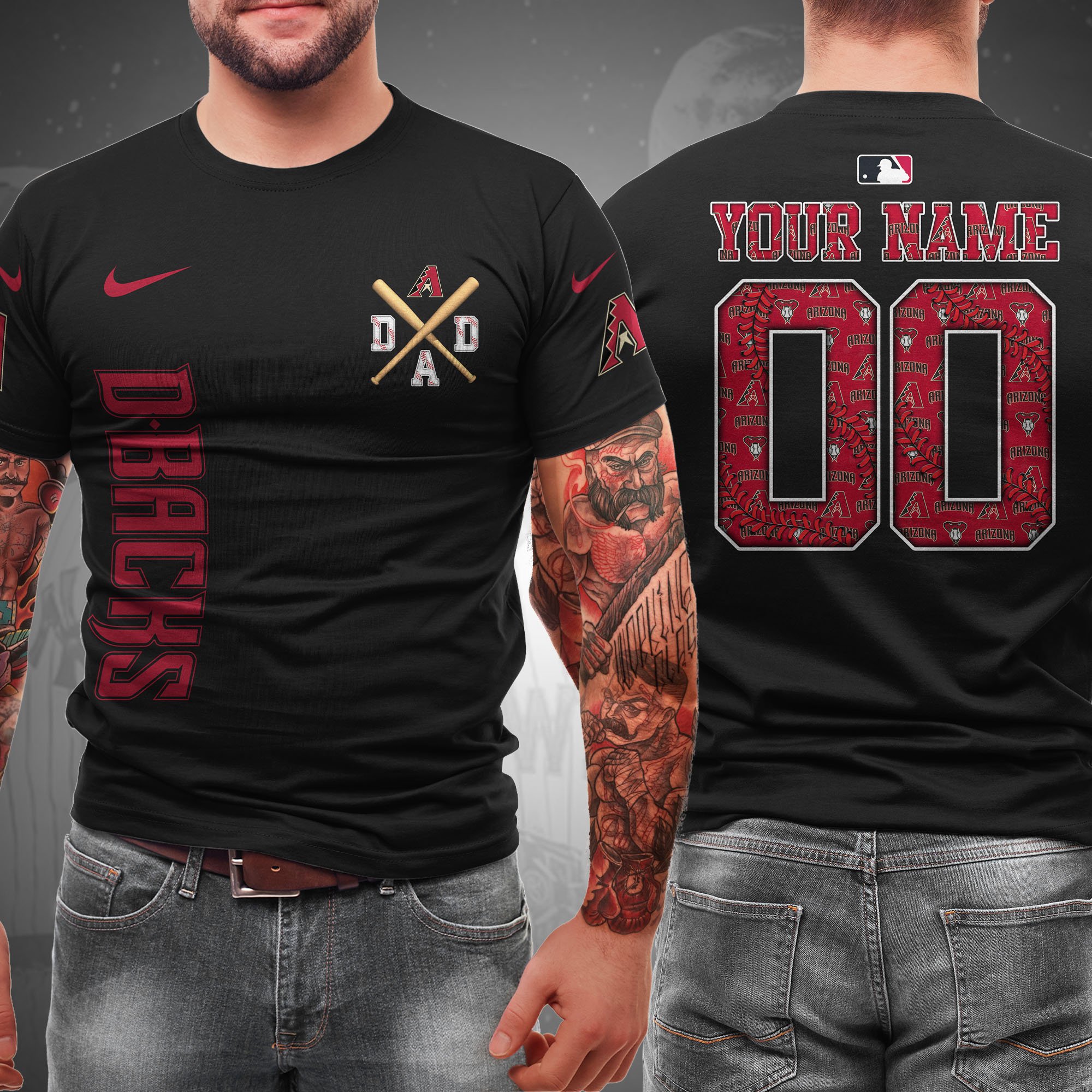 Arizona Diamondbacks T-shirt Custom Name And Number, Sport Team Shirt, Gifts For Dad ETRG-05132208