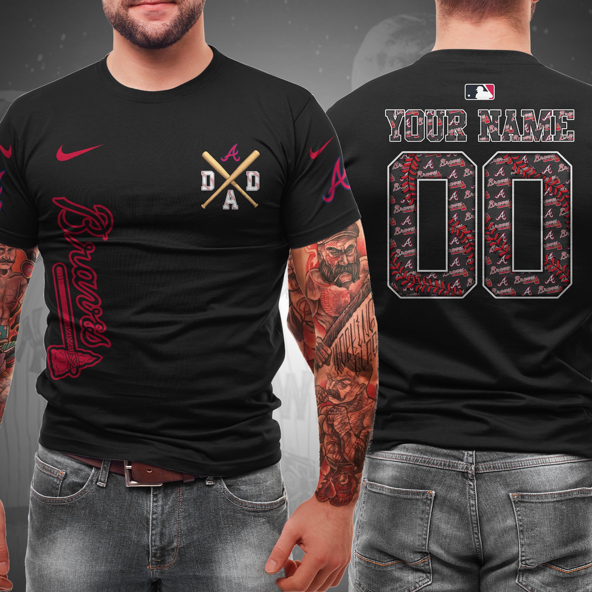 Atlanta Braves T-shirt Custom Name And Number, Sport Team Shirt, Gifts For Dad ETRG-05132208