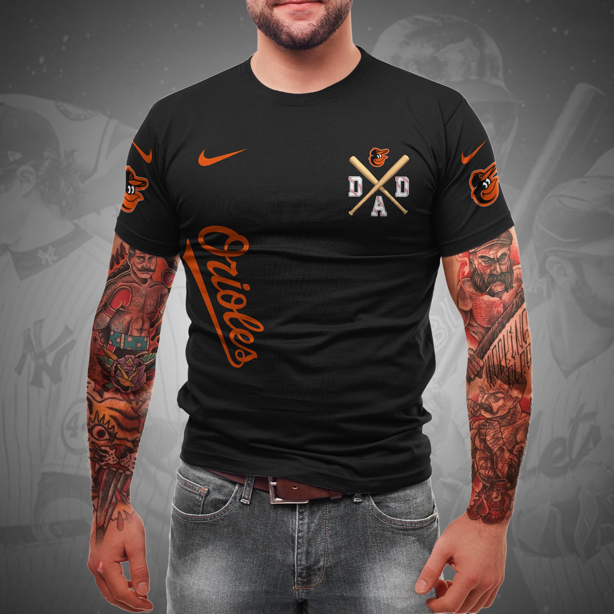 Alternative view of Baltimore Orioles T-shirt Custom Name And Number, Sport Team Shirt, Gifts For Dad ETRG-05132208