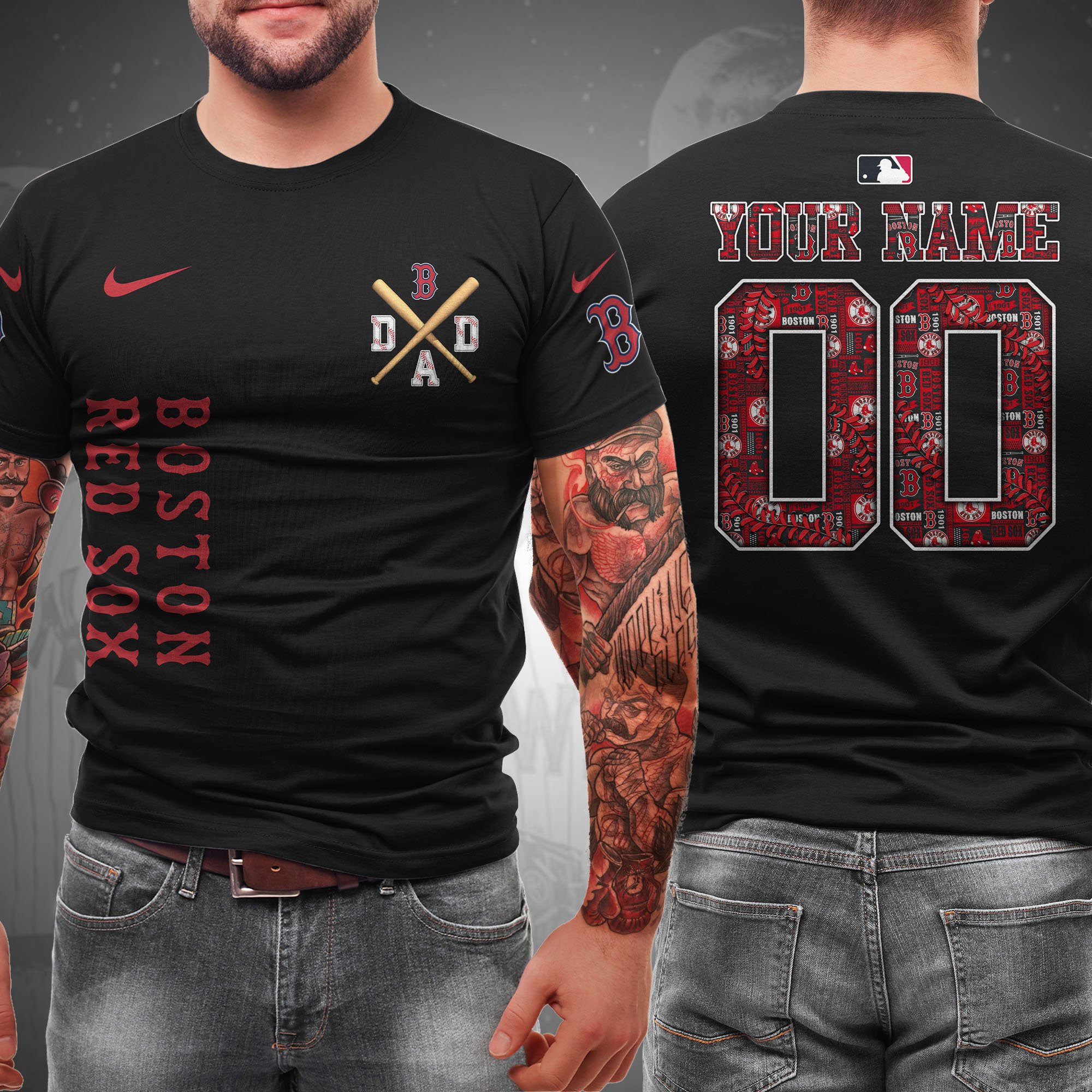 Boston Red Sox T-shirt Custom Name And Number, Sport Team Shirt, Gifts For Dad ETRG-05132208
