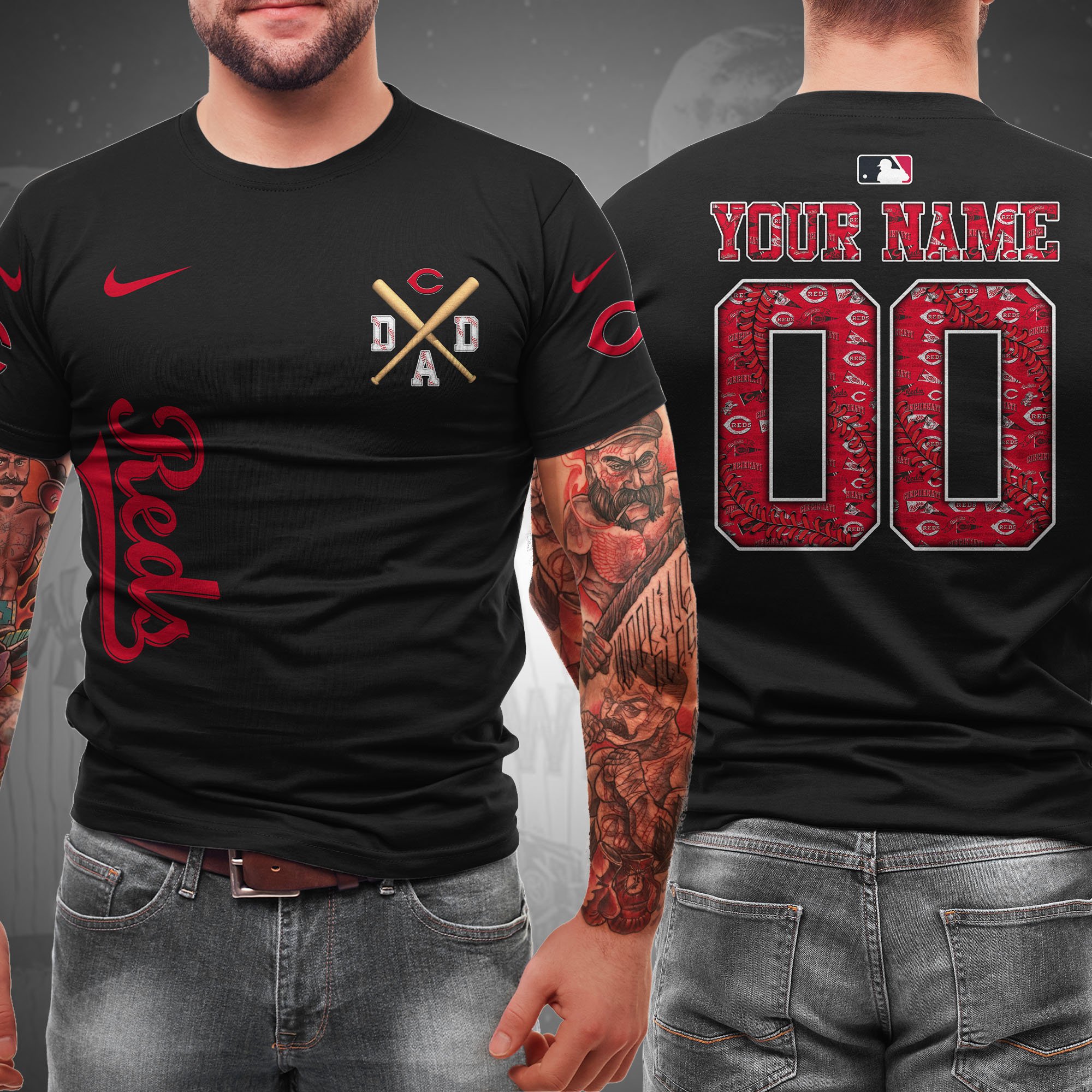 Cincinnati Reds T-shirt Custom Name And Number, Sport Team Shirt, Gifts For Dad ETRG-05132208