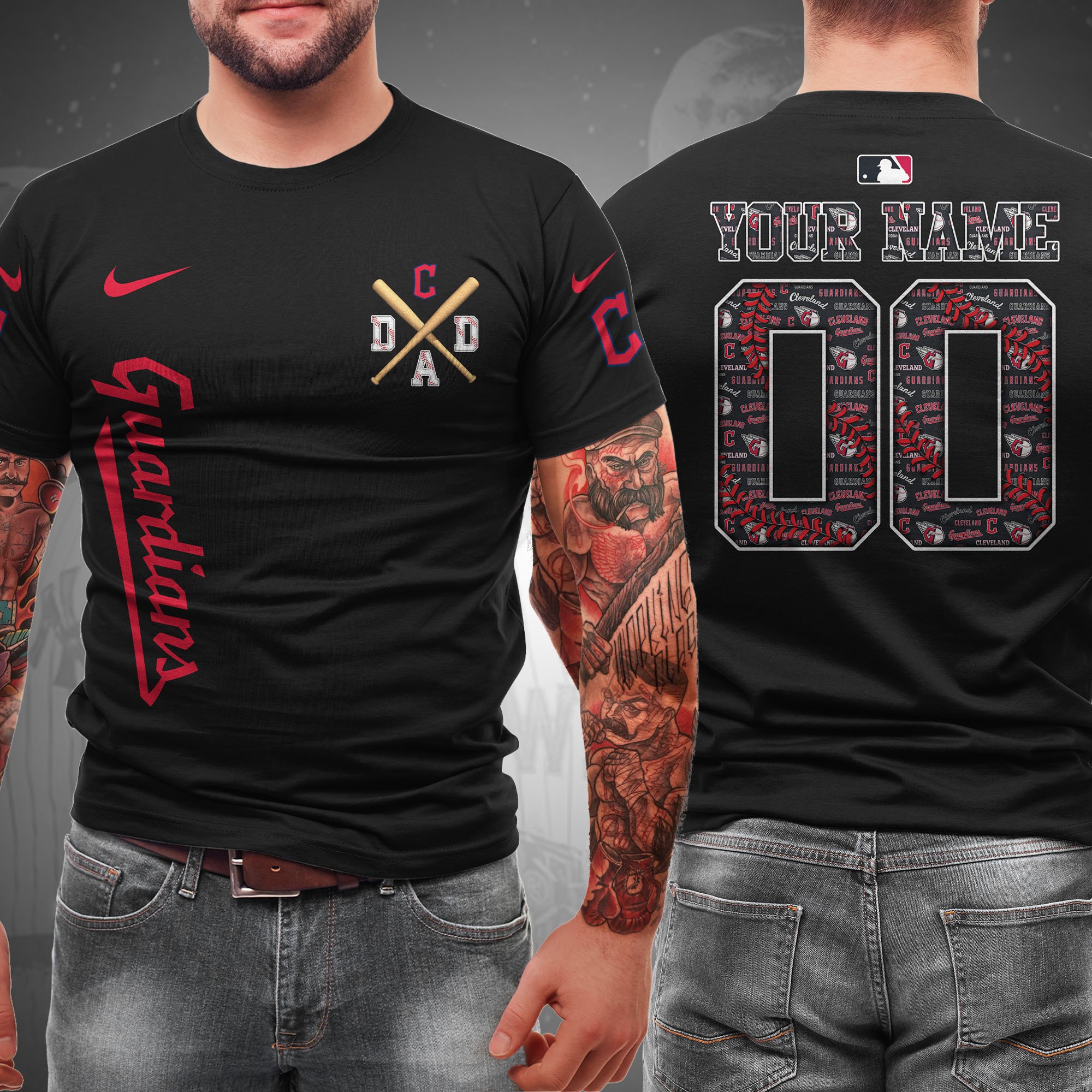 Cleveland Guardians T-shirt Custom Name And Number, Sport Team Shirt, Gifts For Dad ETRG-05132208