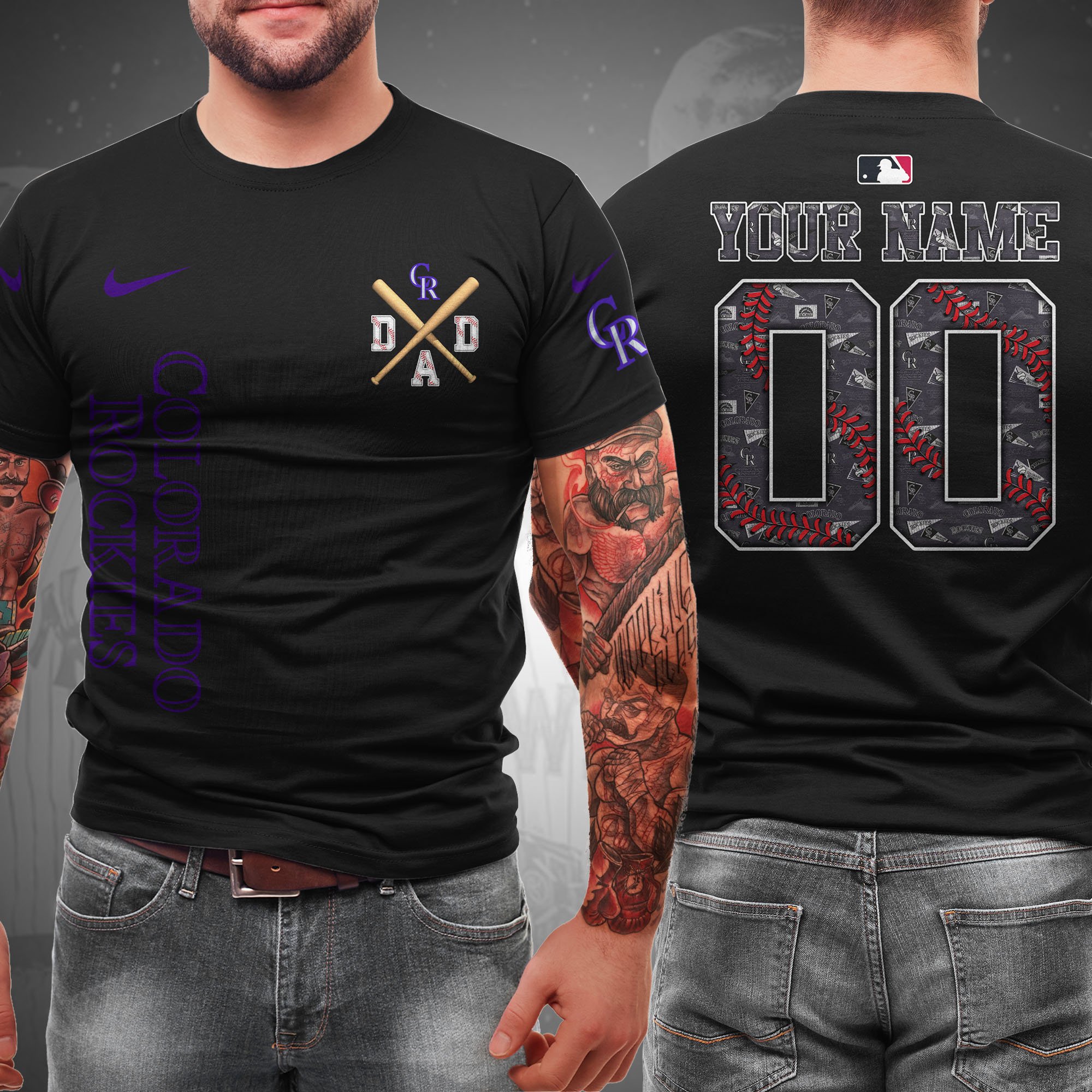 Colorado Rockies T-shirt Custom Name And Number, Sport Team Shirt, Gifts For Dad ETRG-05132208